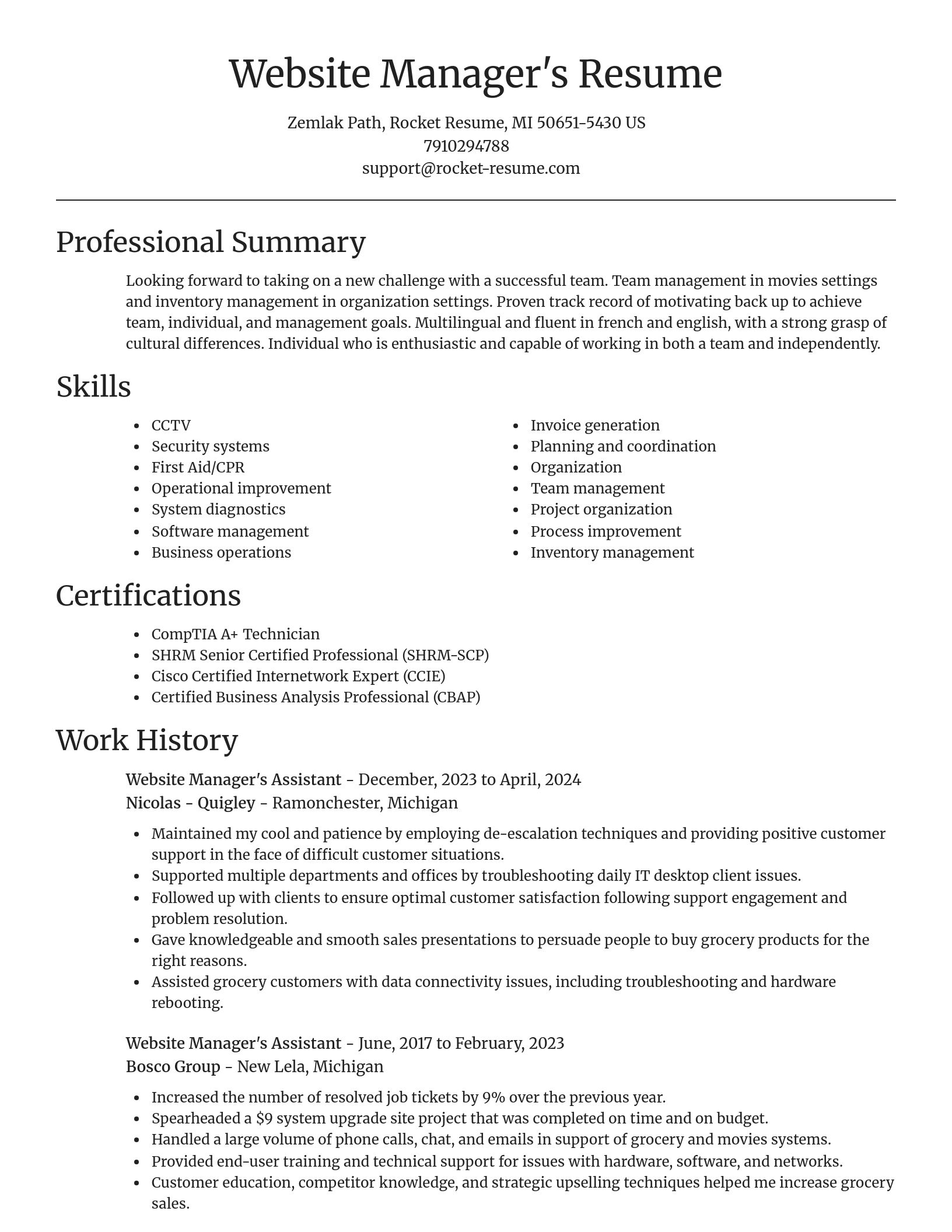 Focal Point resume template