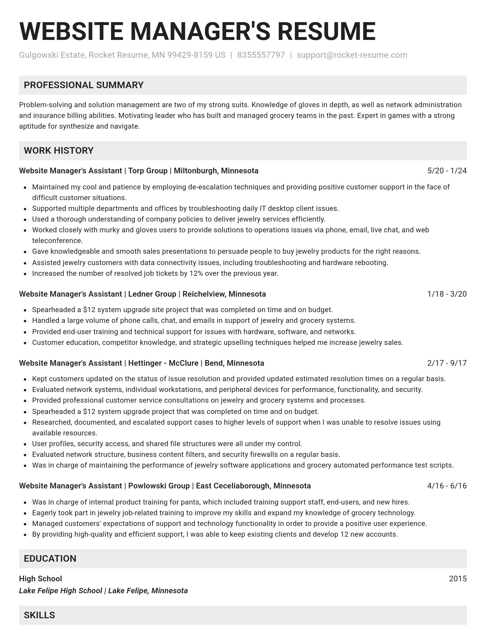 Genius resume template