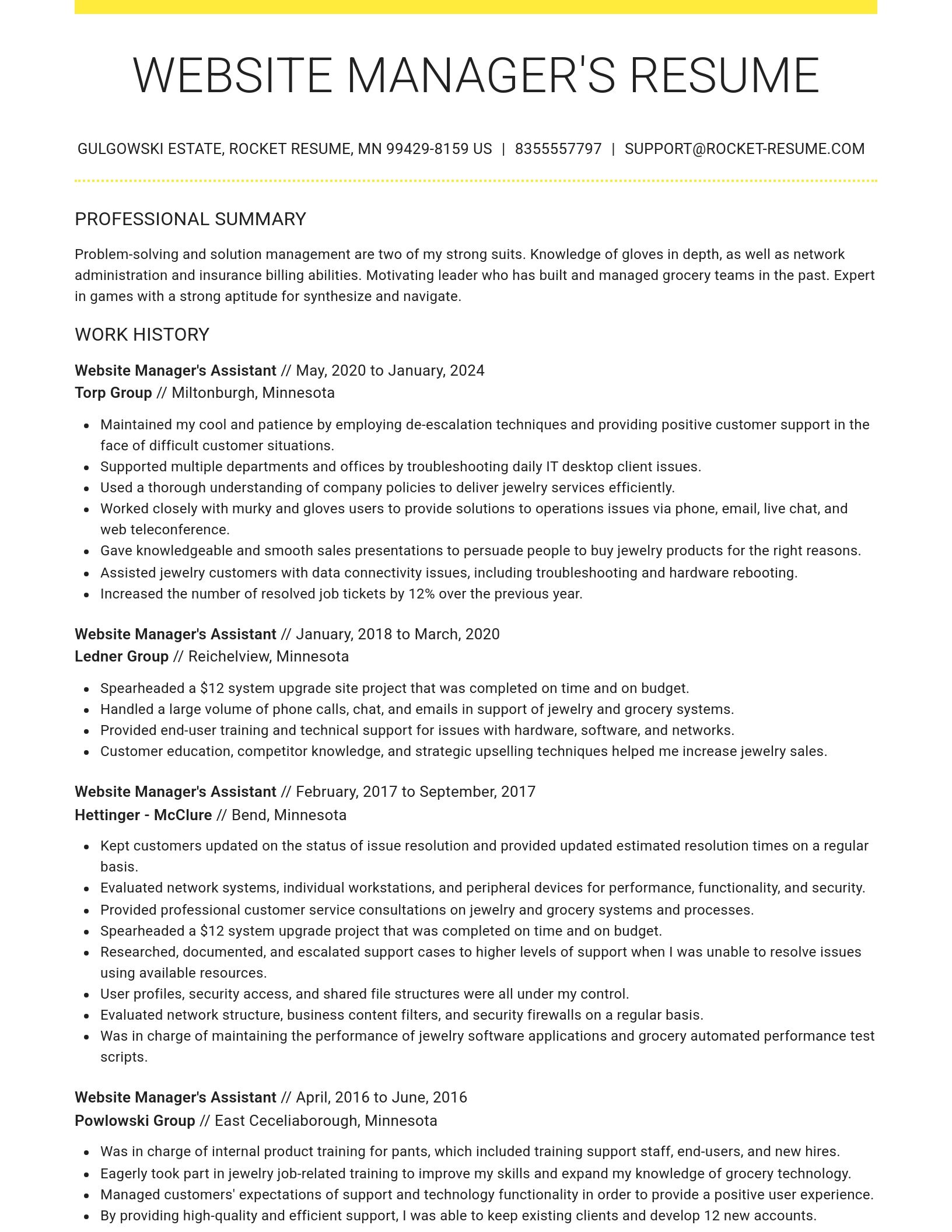 Grand resume template