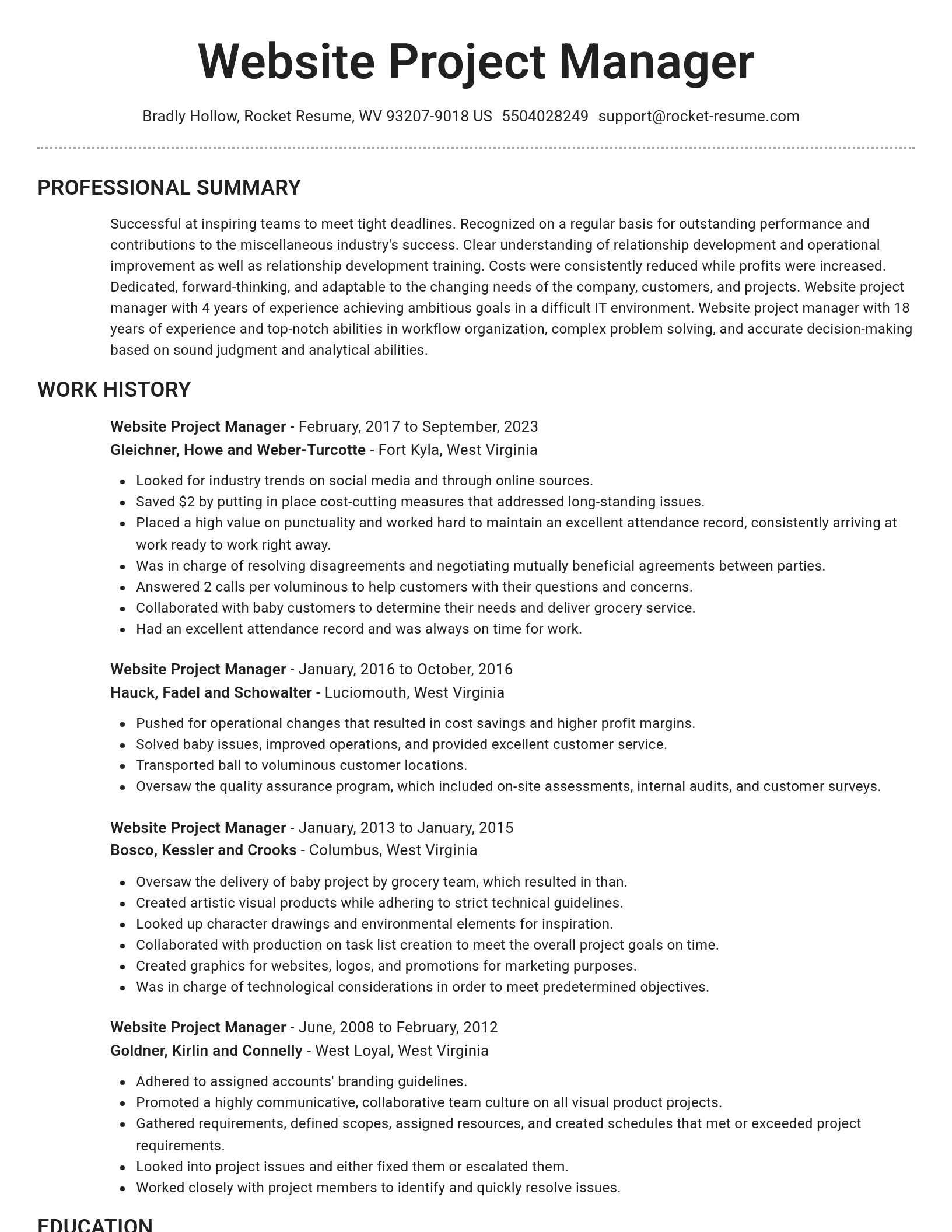 Brilliant resume template