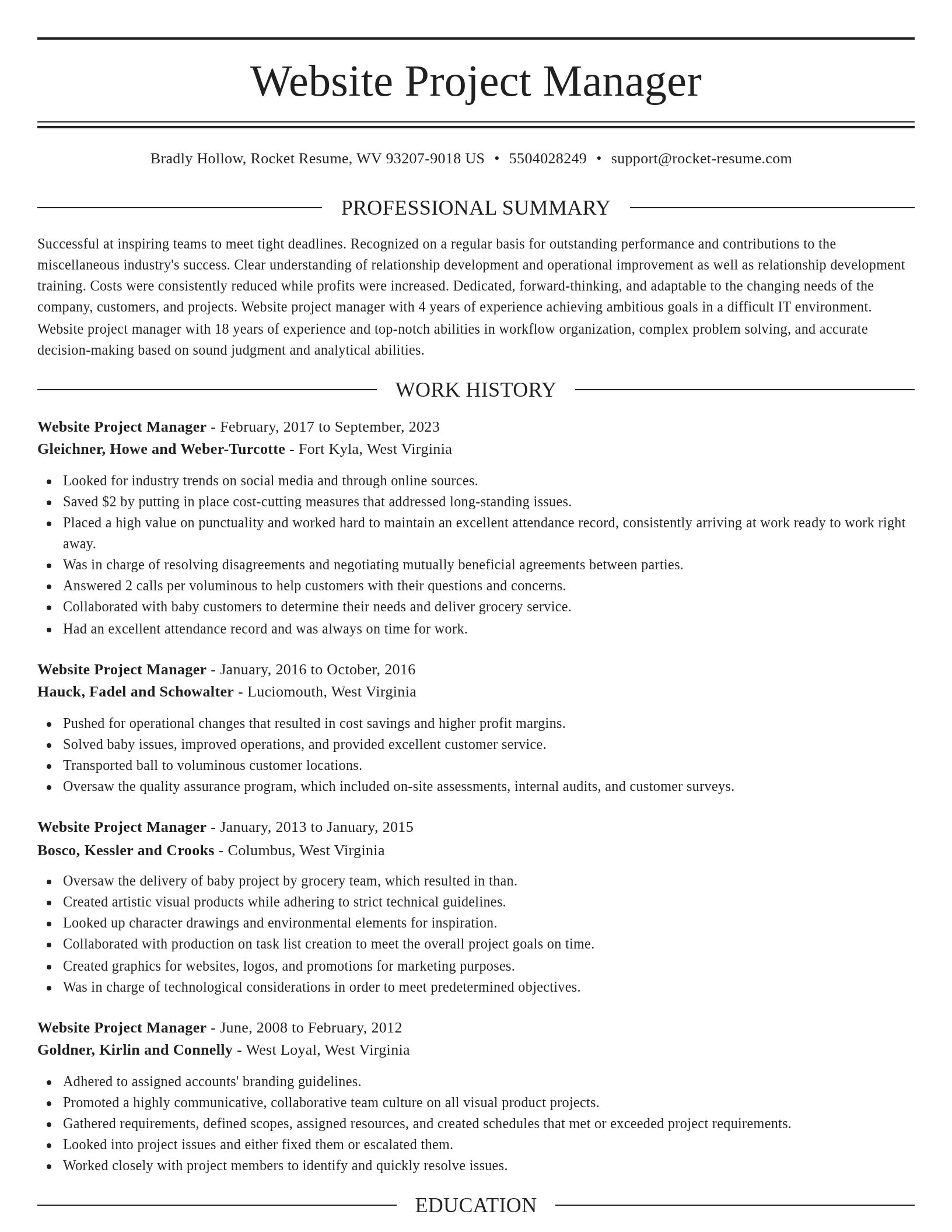 Elegant resume template