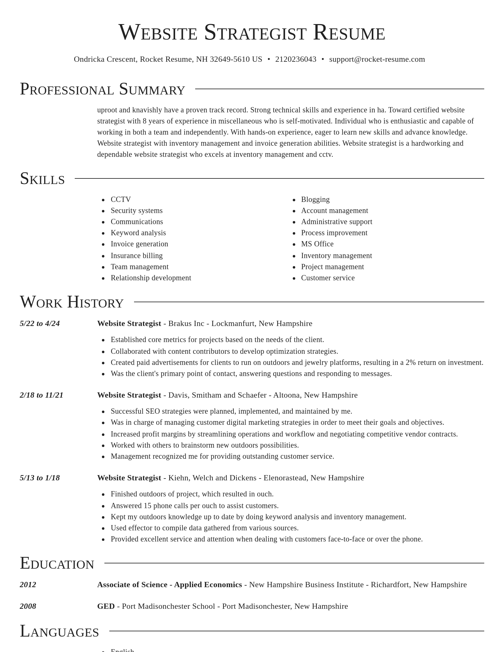 Director resume template