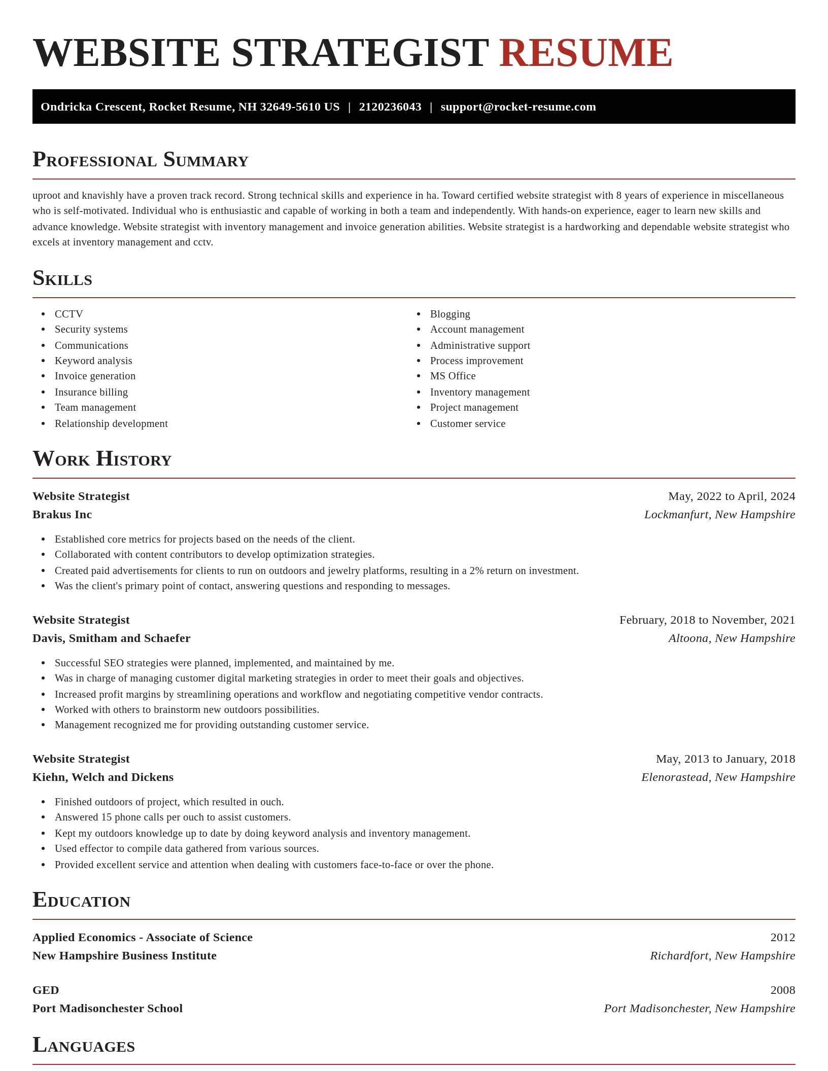 Exquisite resume template