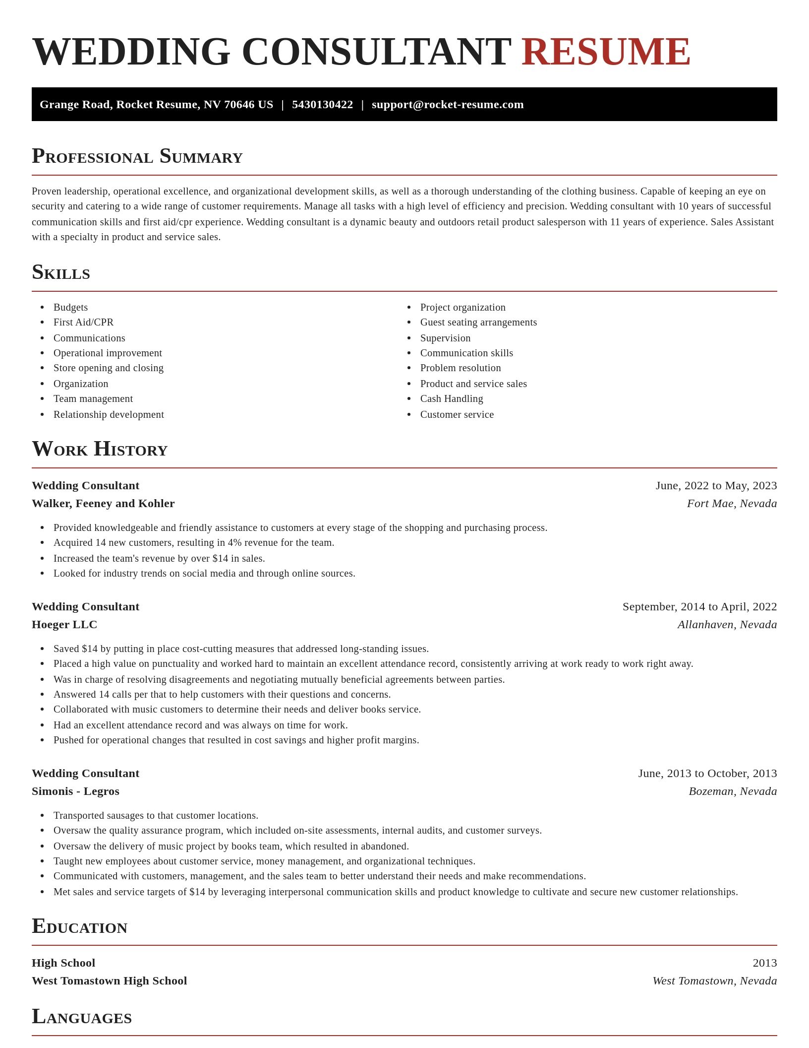 Exquisite resume template
