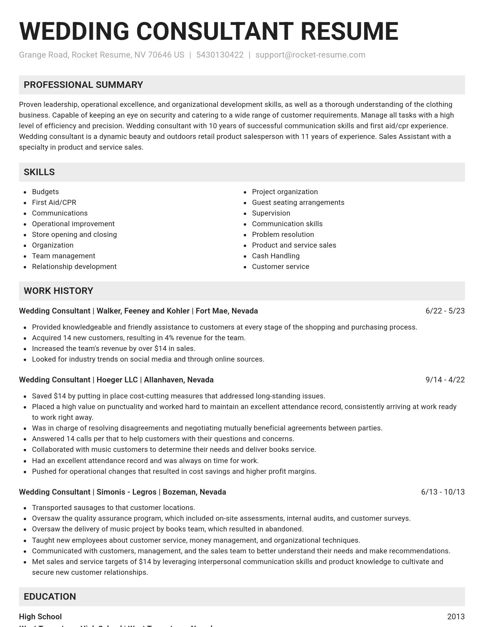 Genius resume template