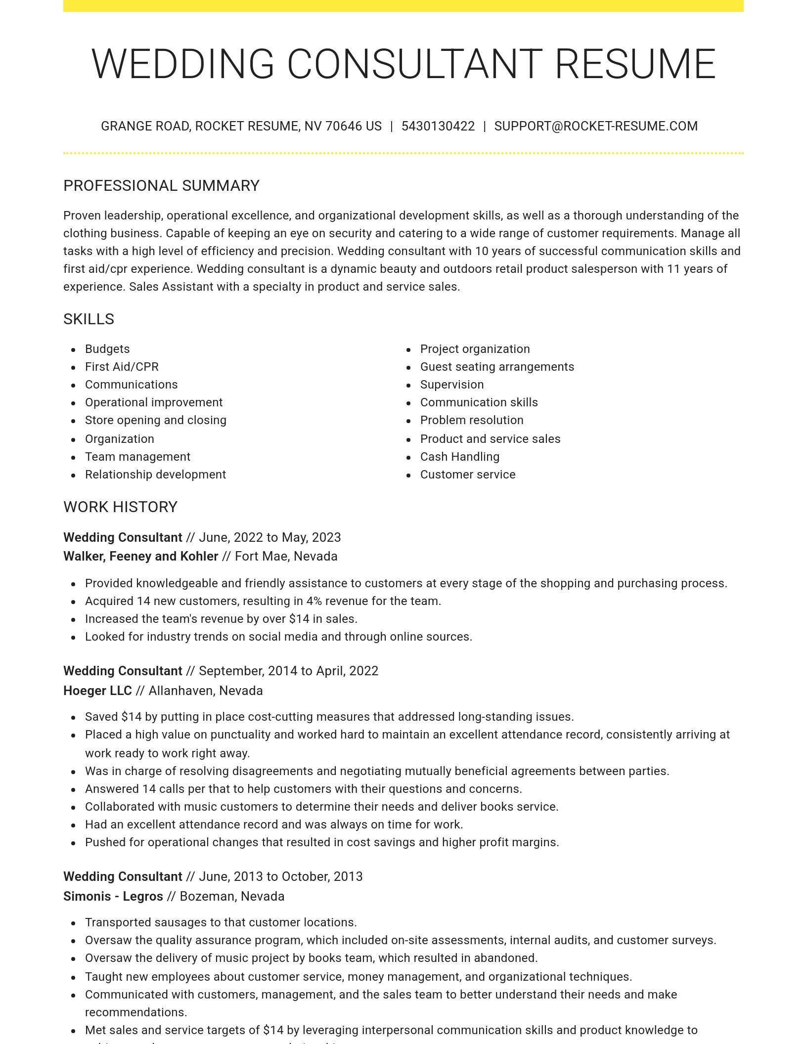 Grand resume template
