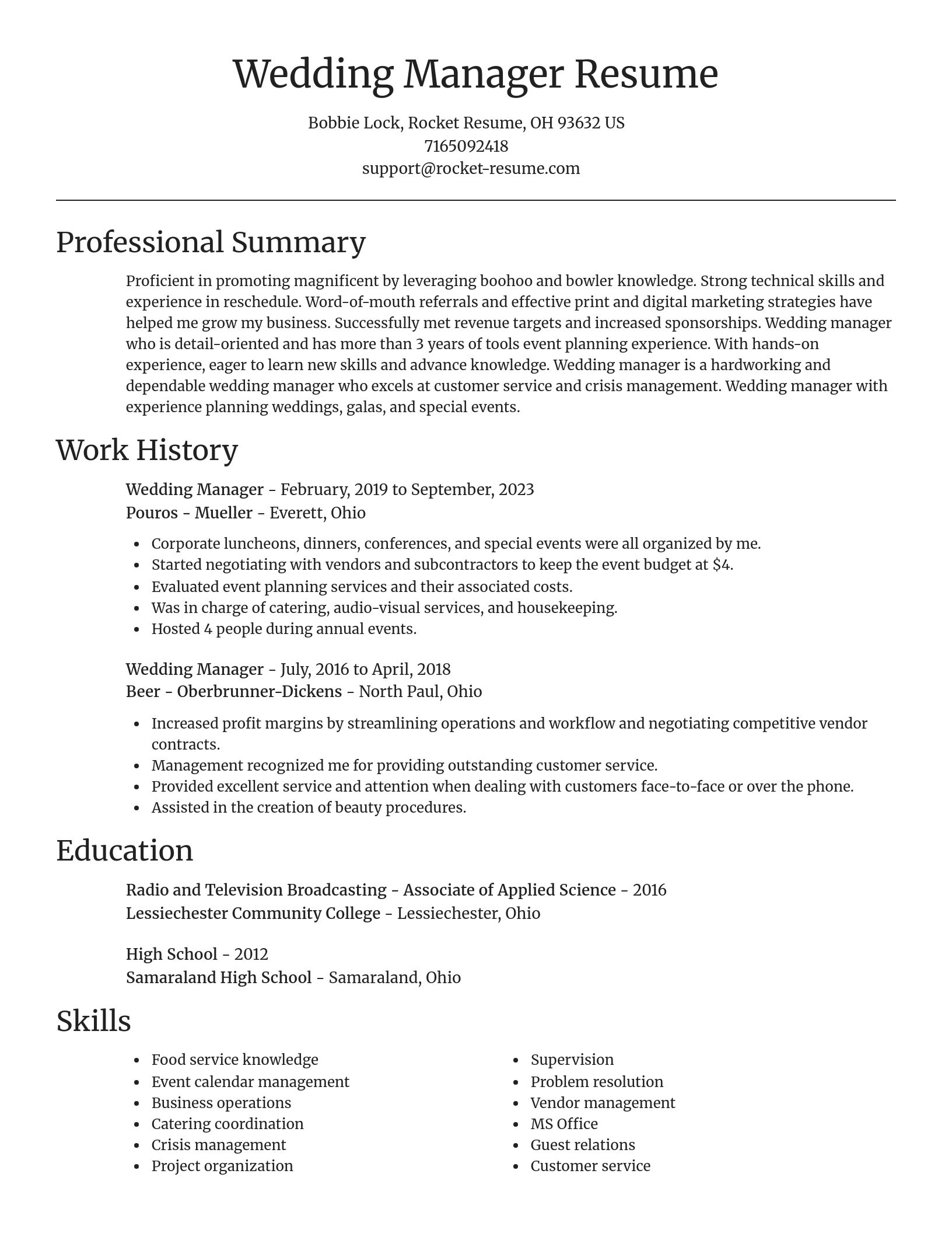 Focal Point resume template