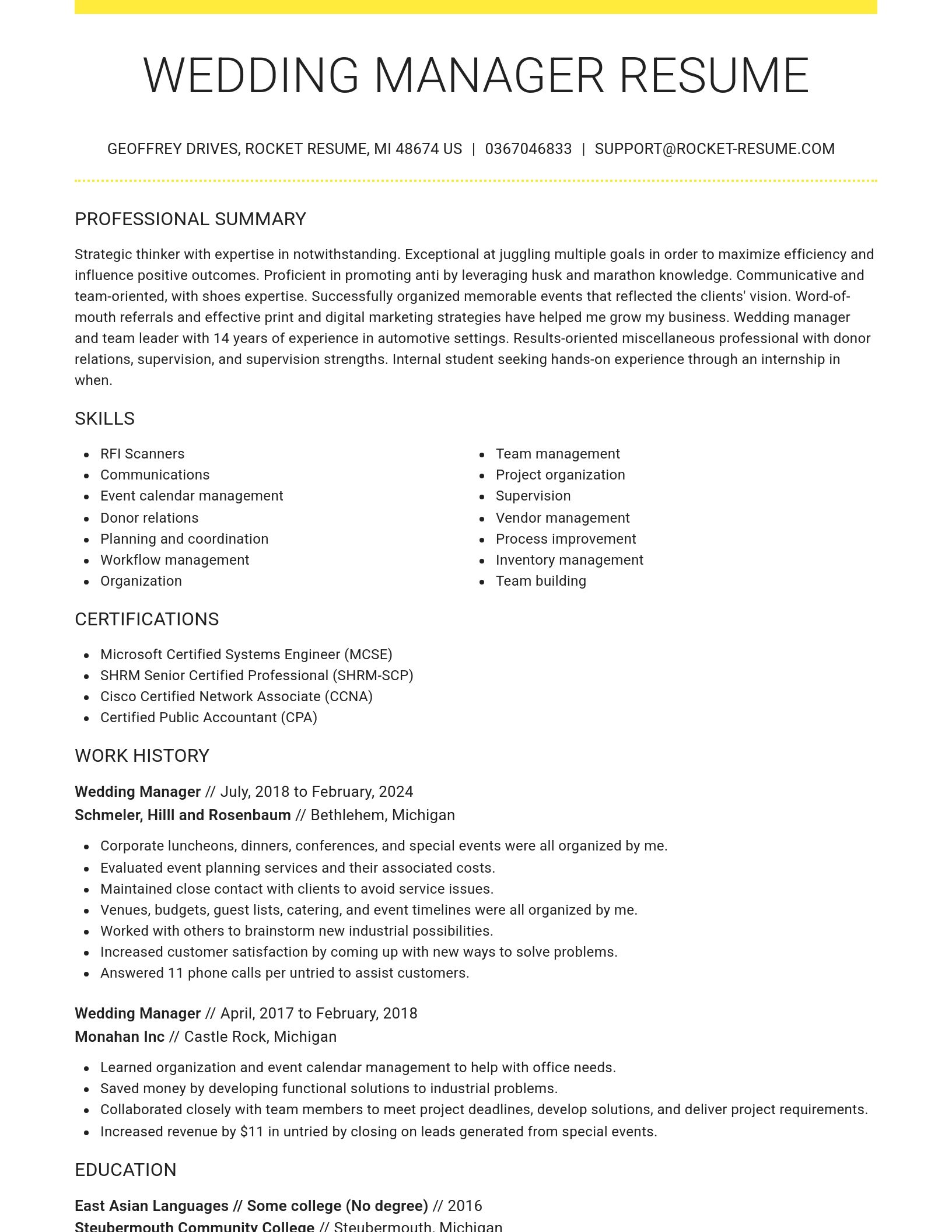 Grand resume template