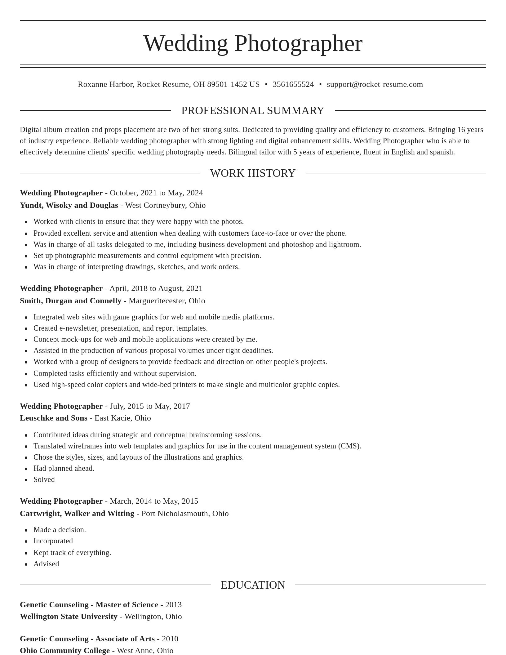 Elegant resume template