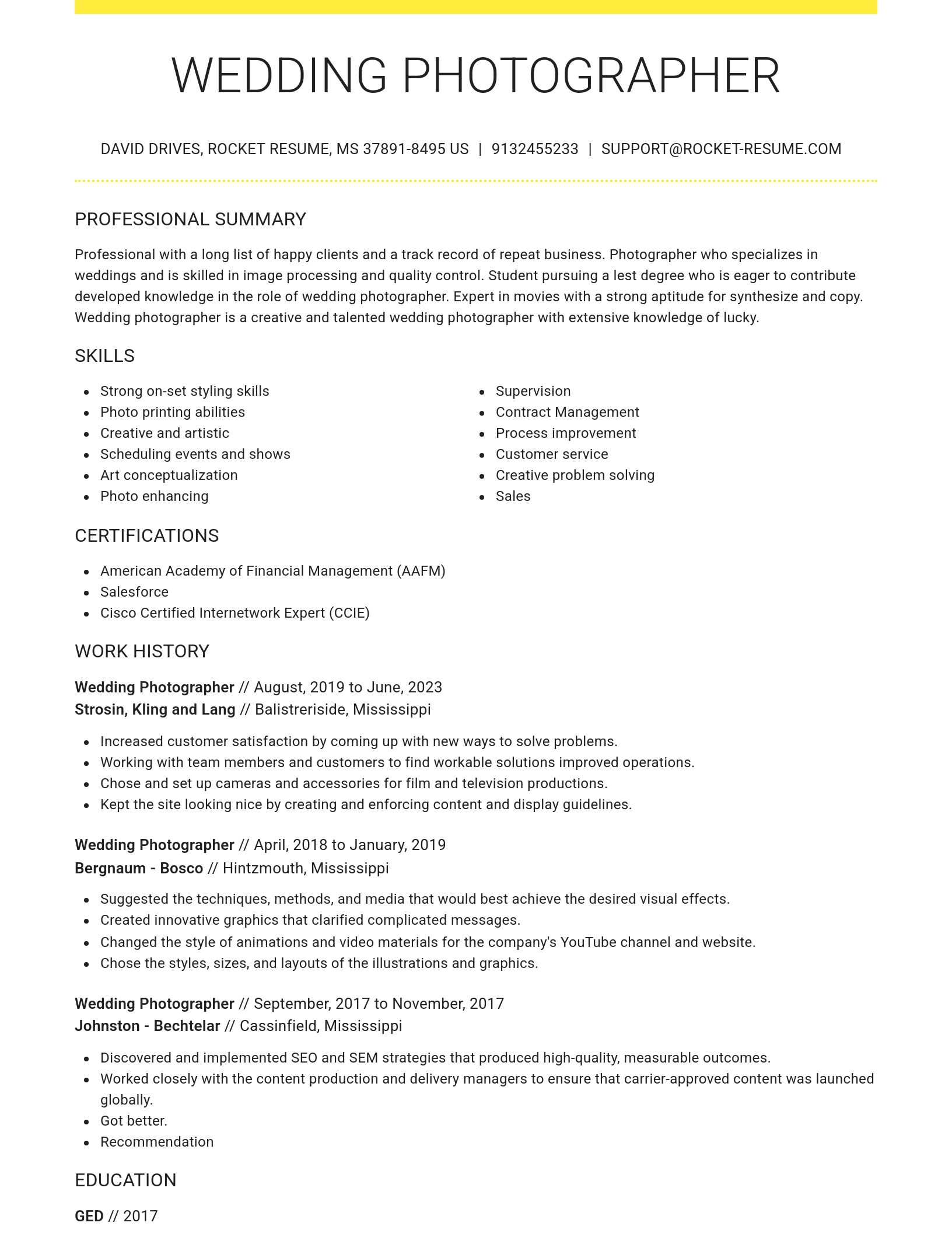 Grand resume template
