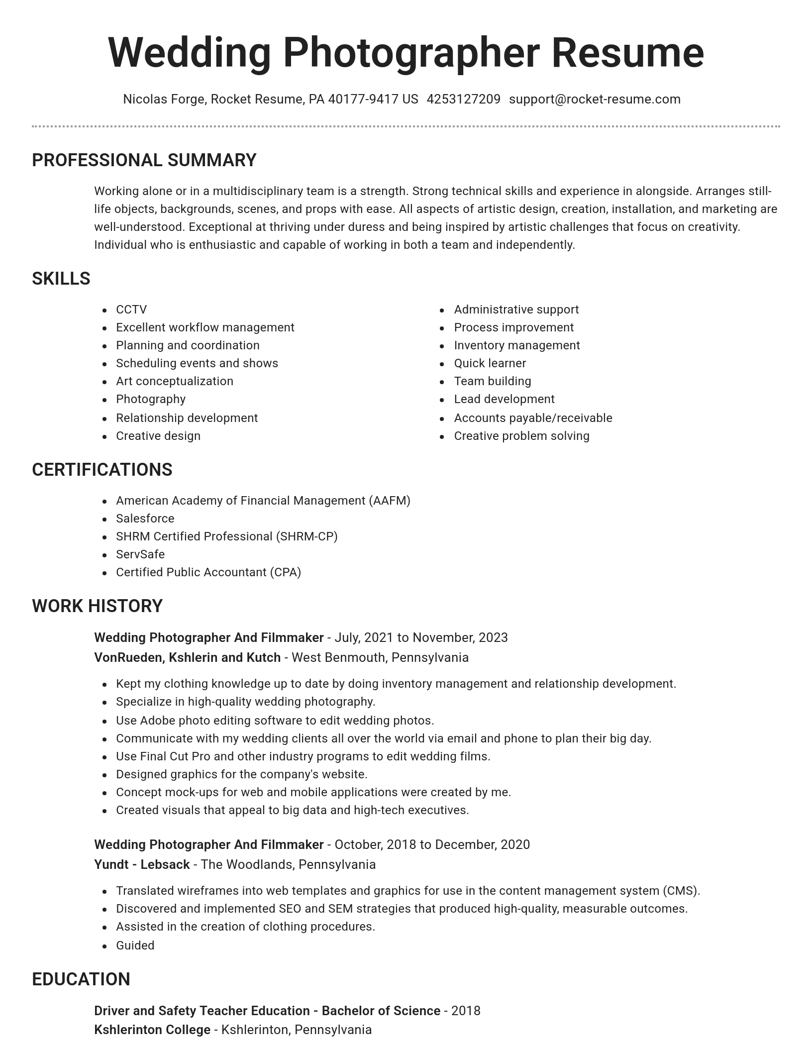 Brilliant resume template