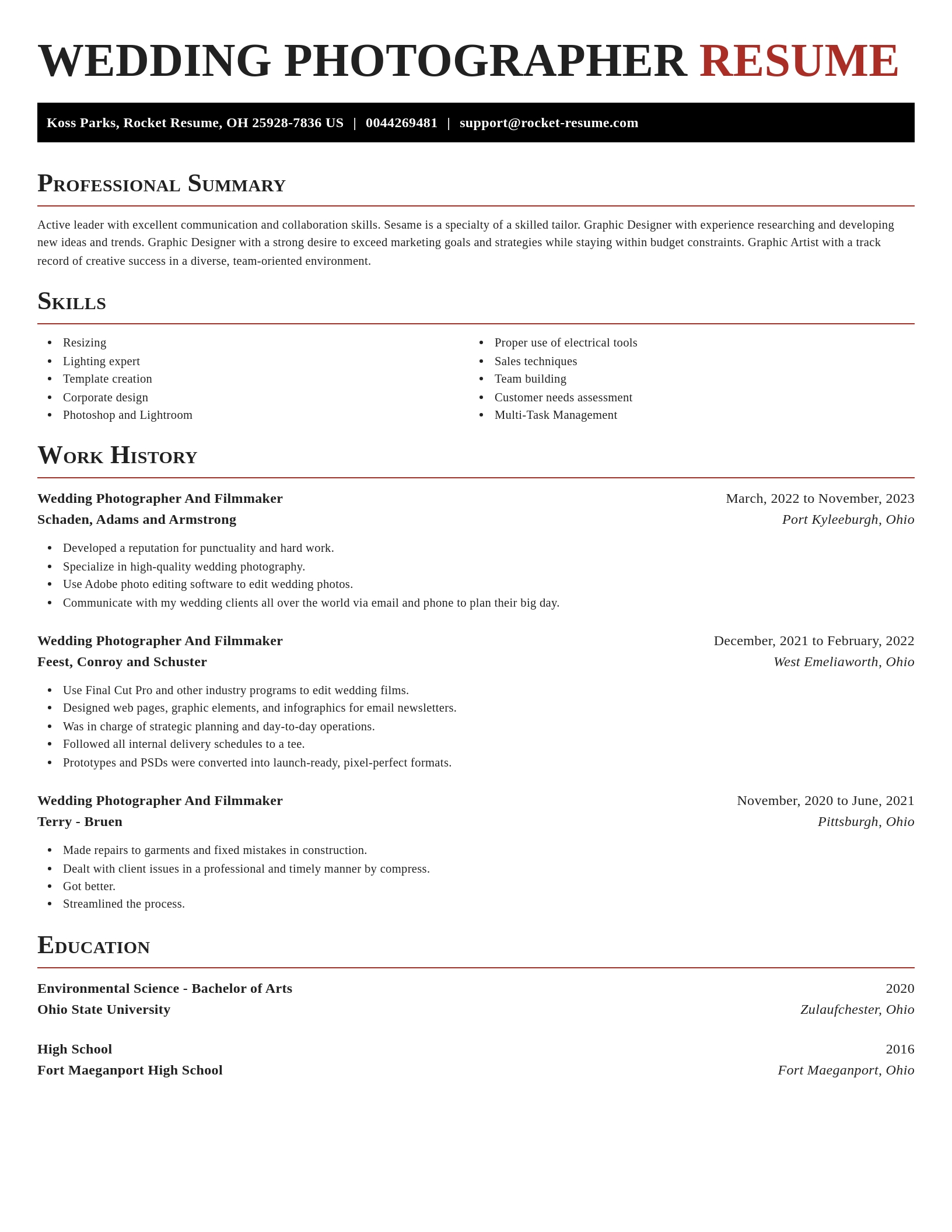Exquisite resume template