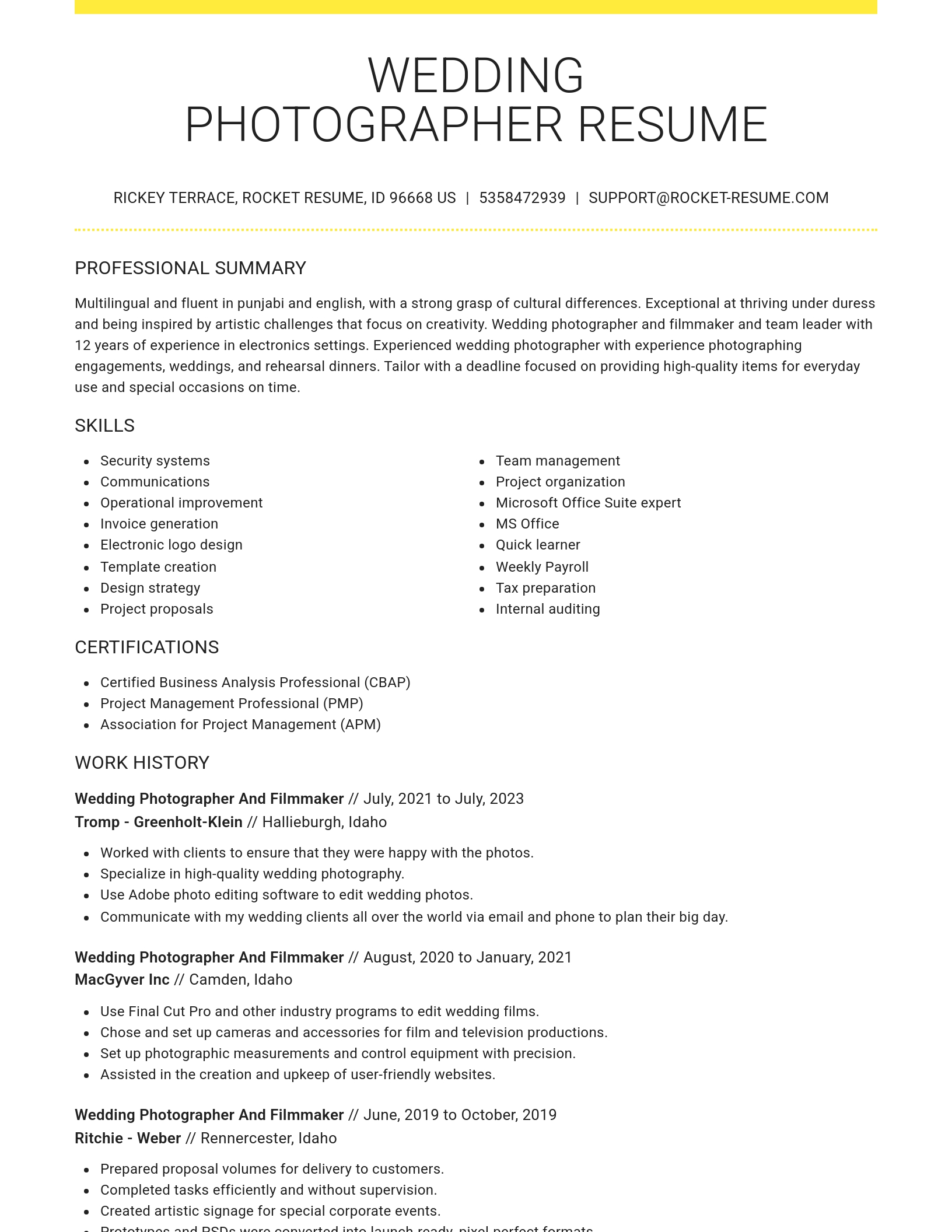 Grand resume template