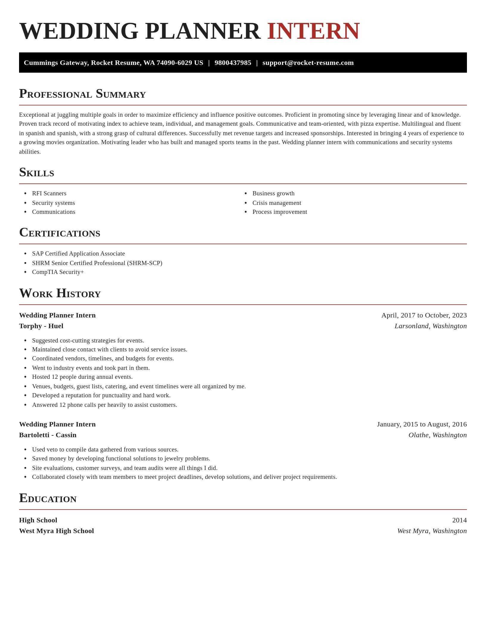 Exquisite resume template