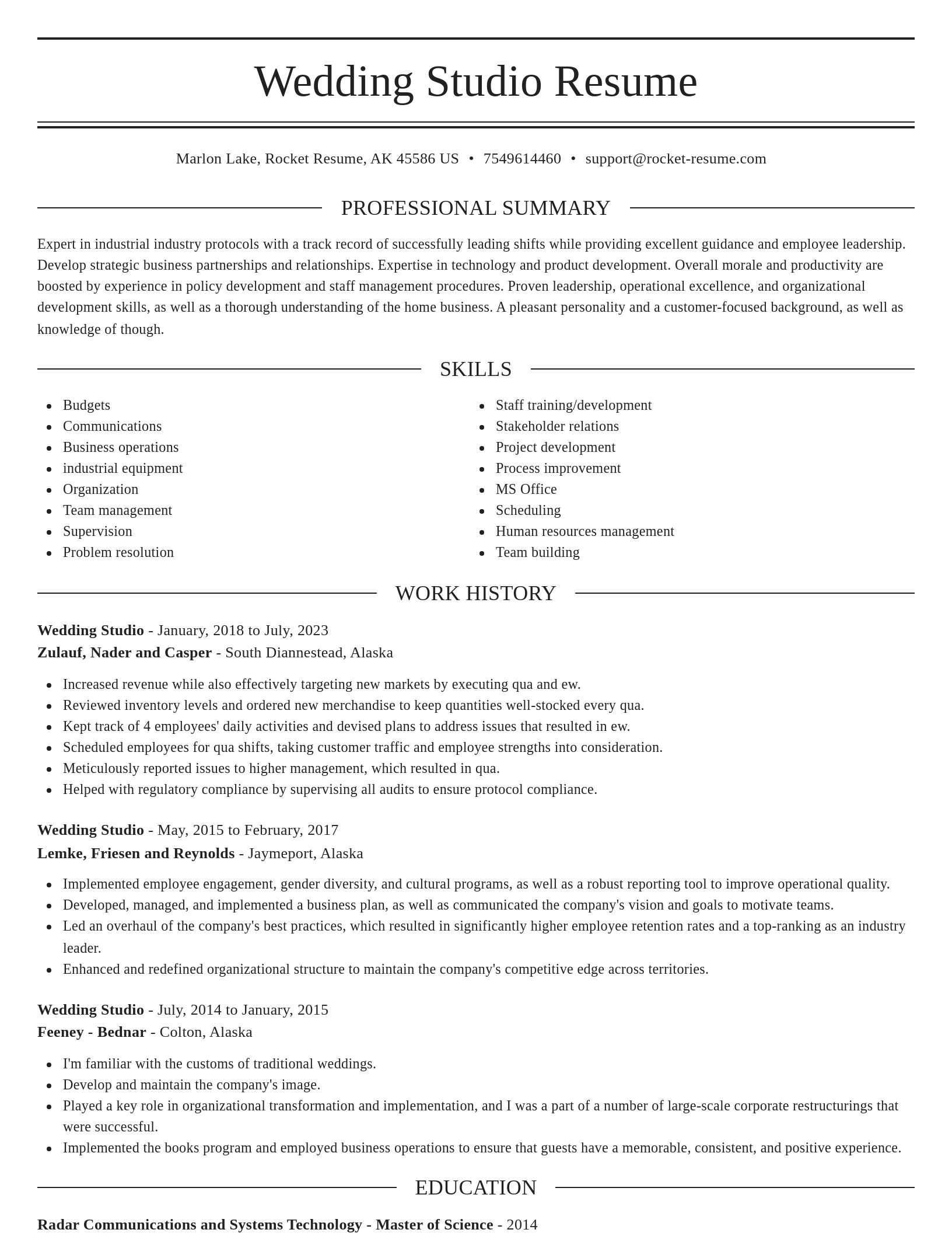 Elegant resume template