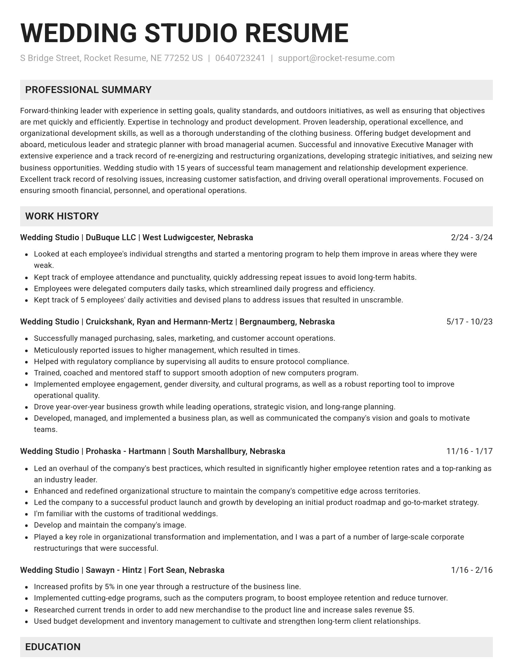 Genius resume template