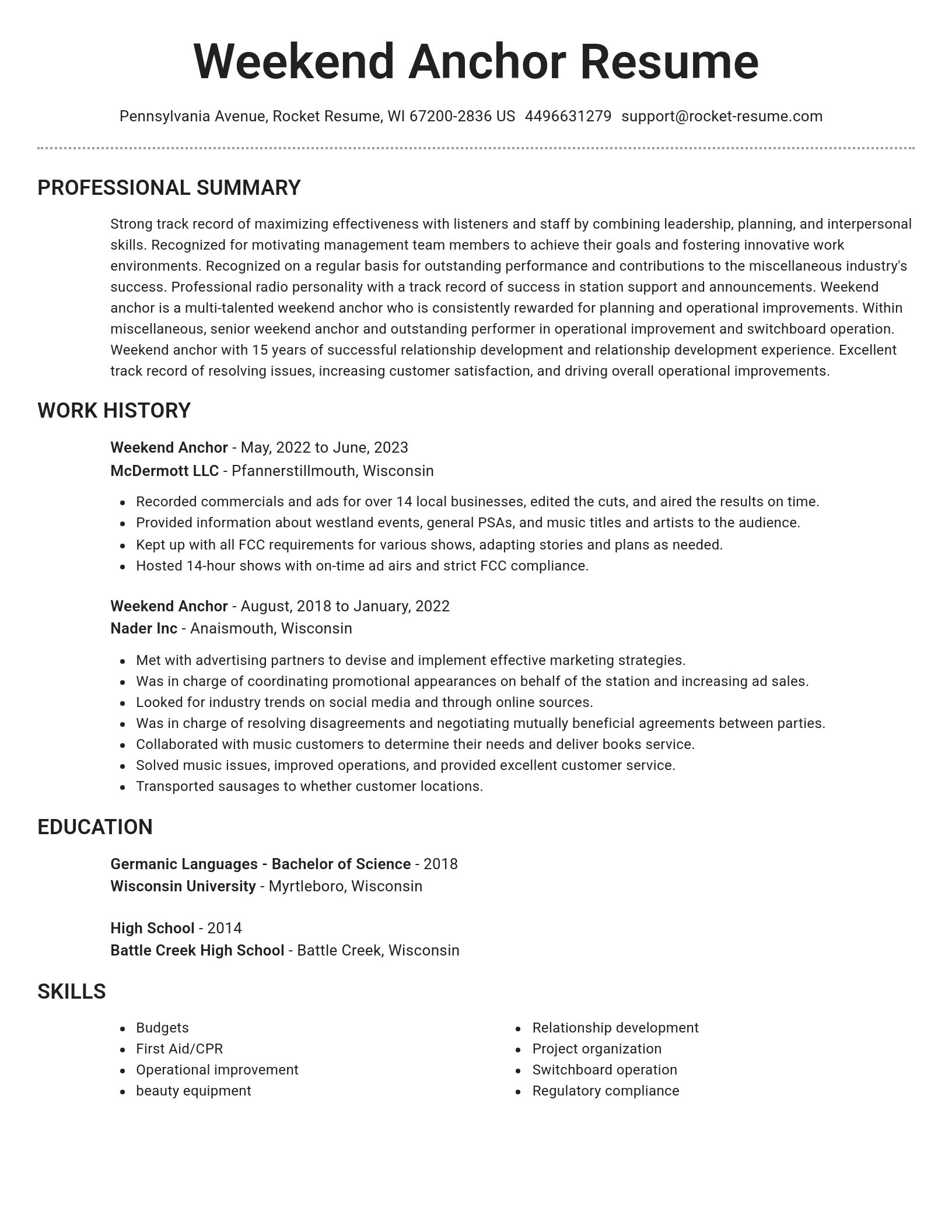 Brilliant resume template