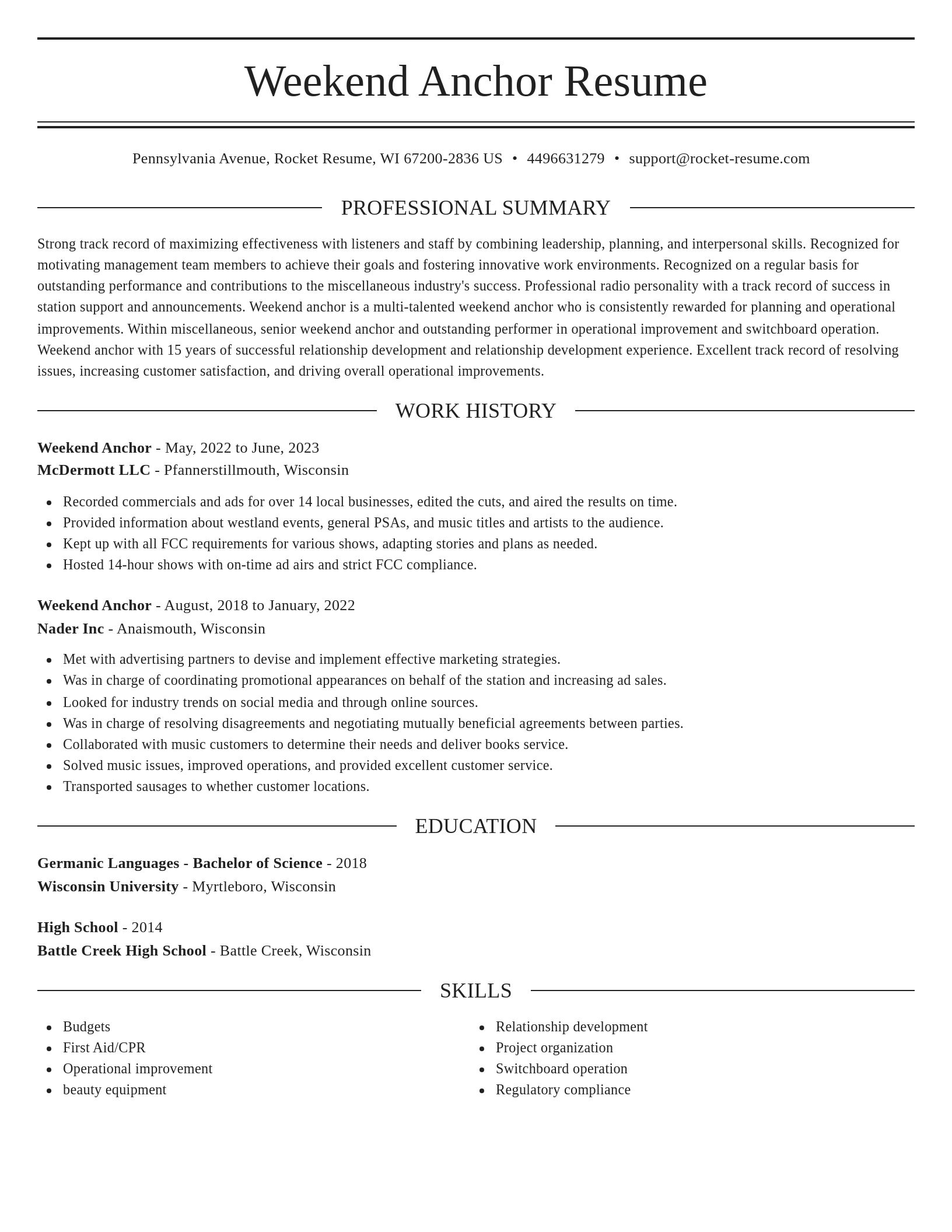 Elegant resume template
