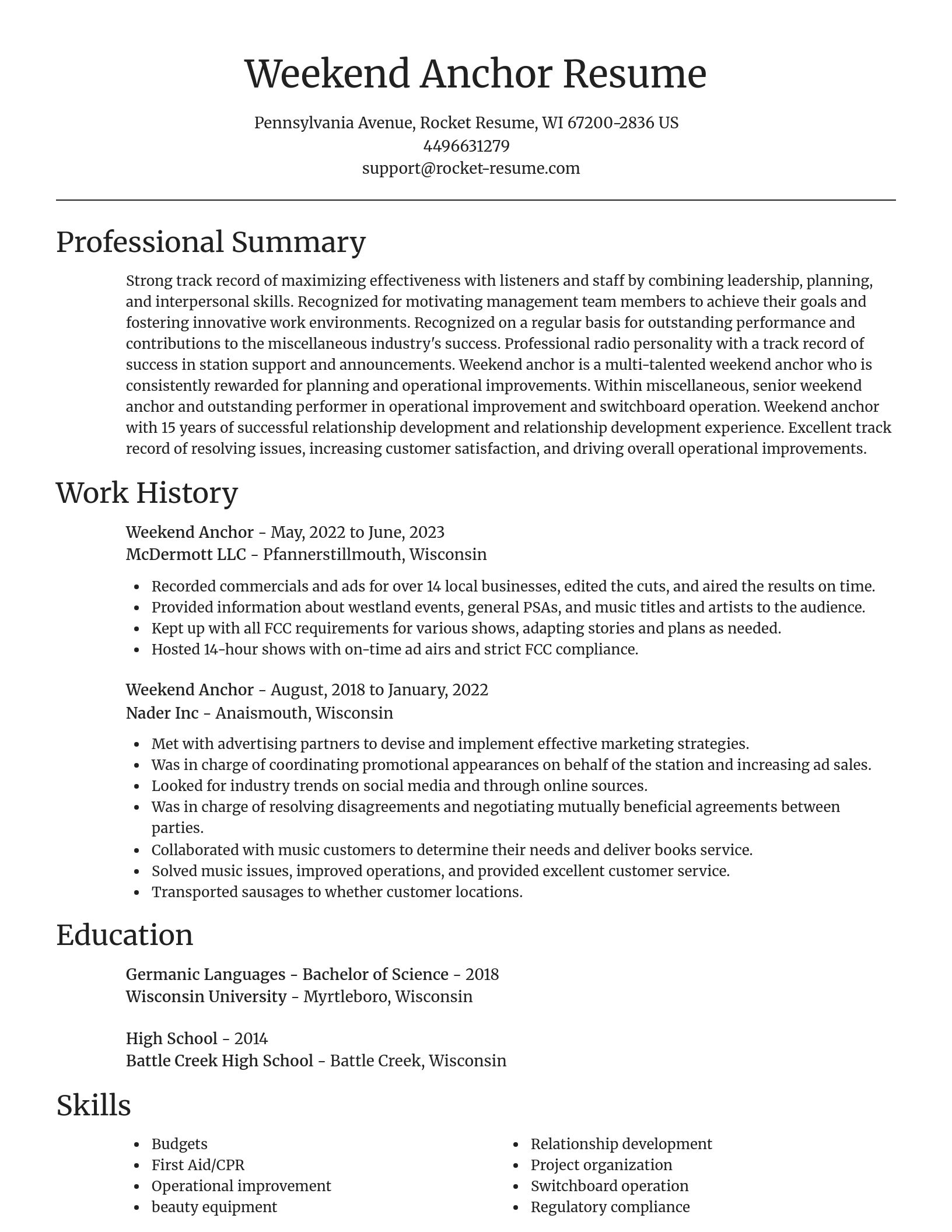 Focal Point resume template