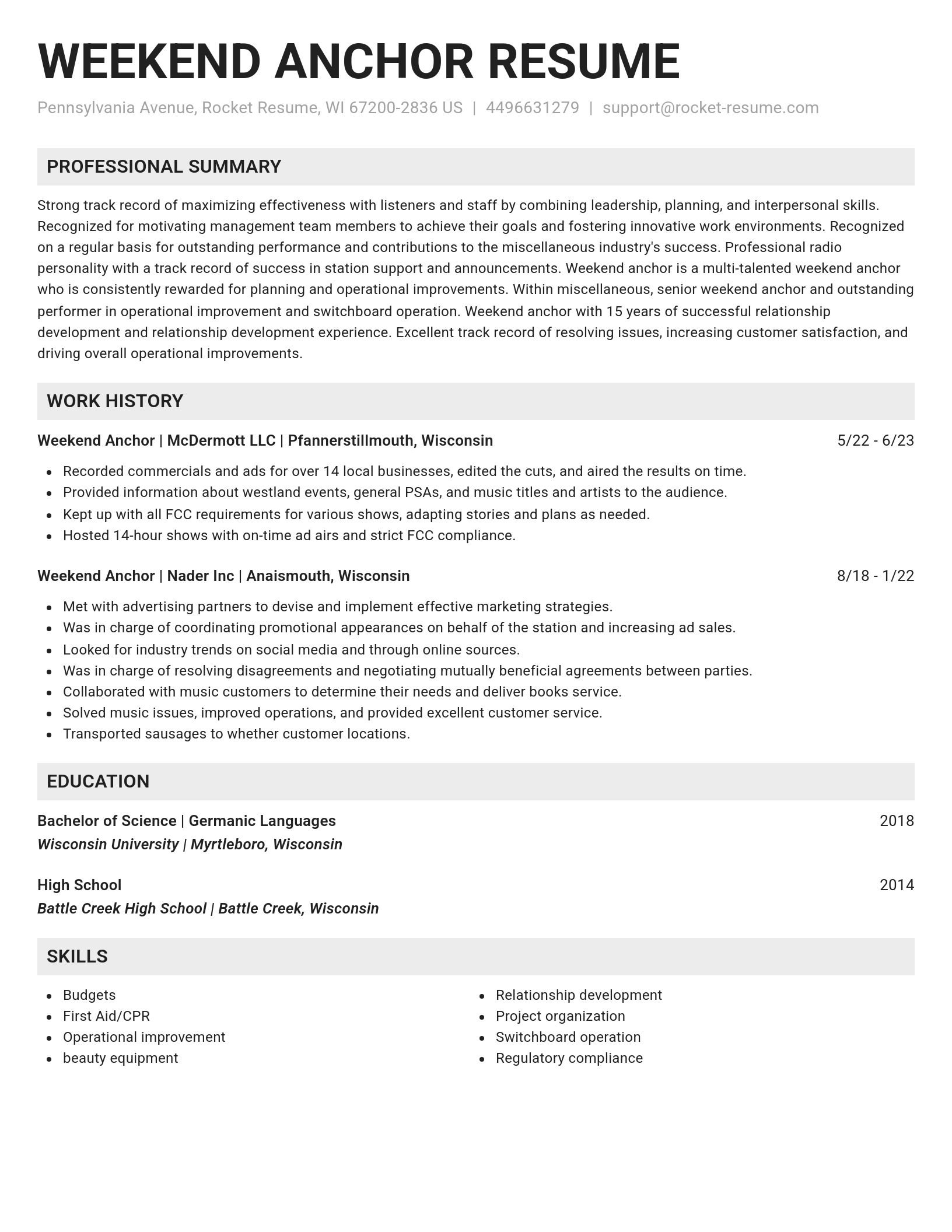 Genius resume template