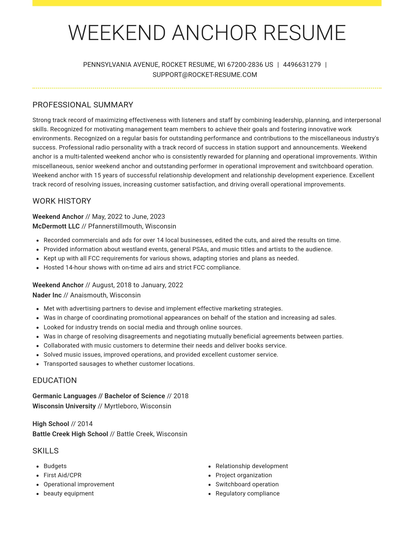 Grand resume template