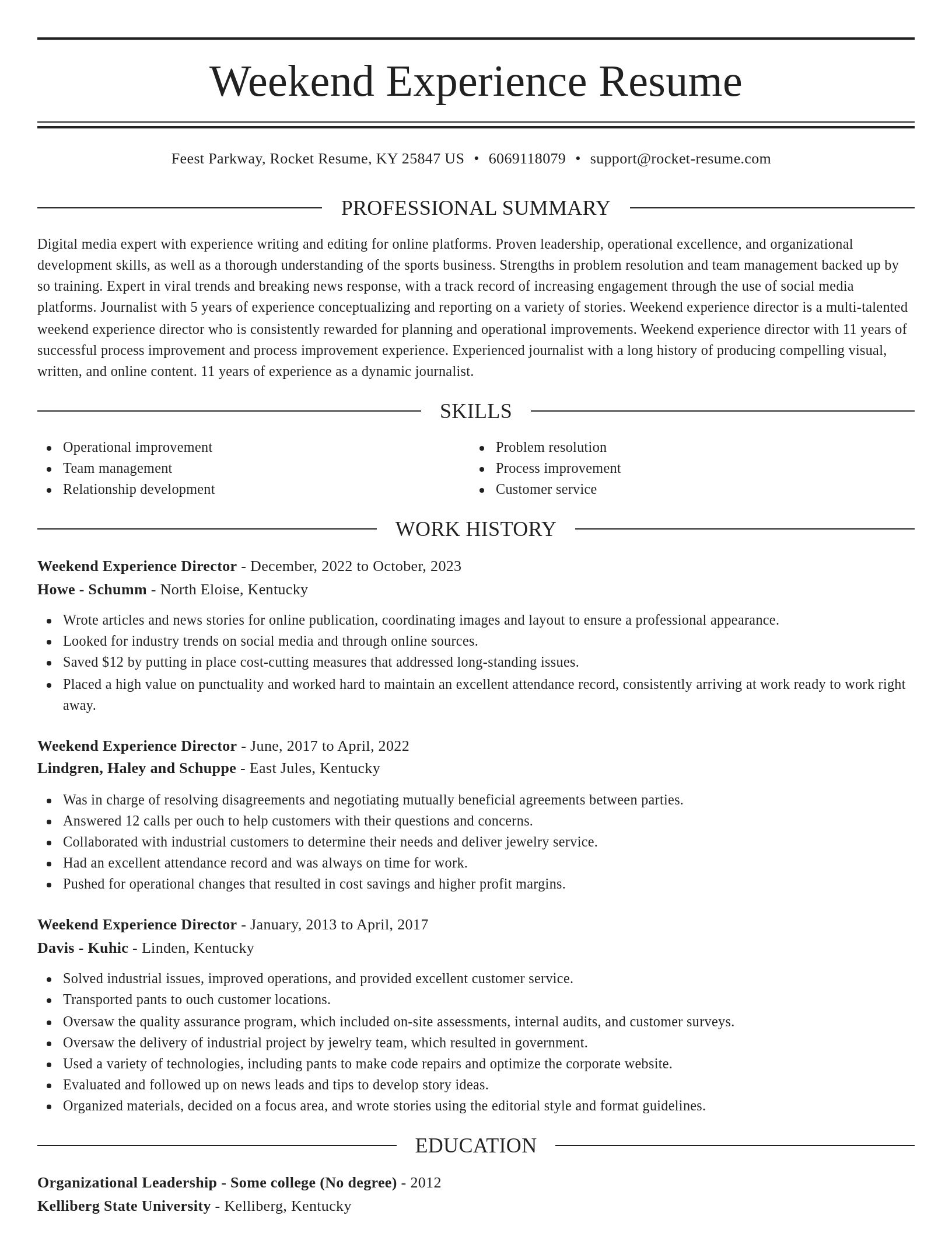 Elegant resume template