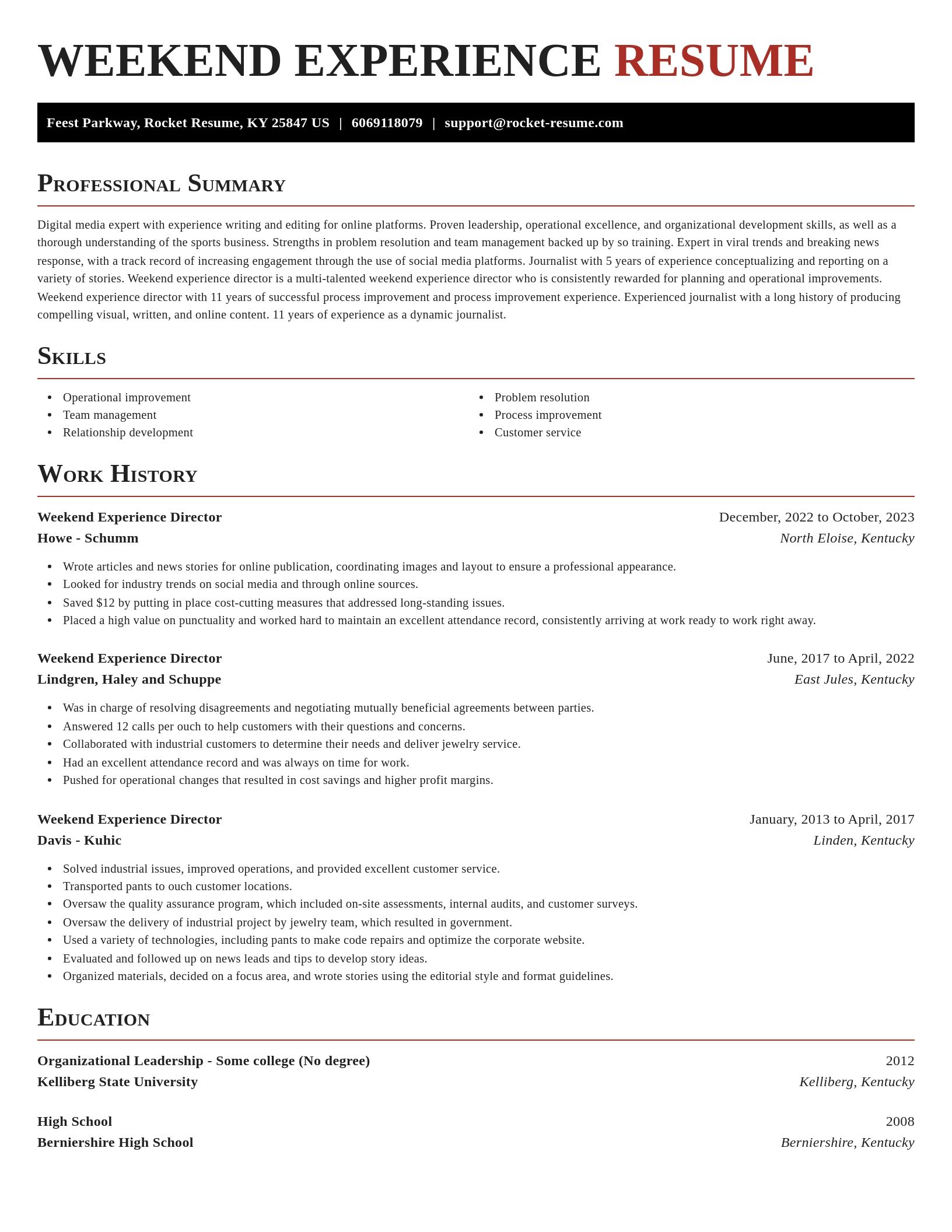 Exquisite resume template