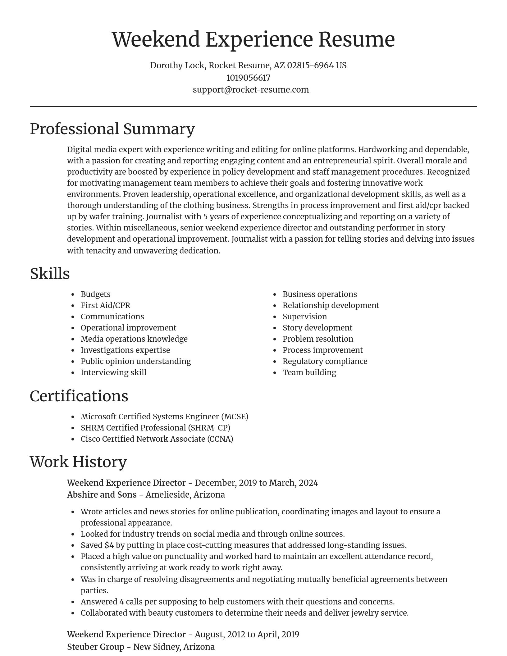Focal Point resume template