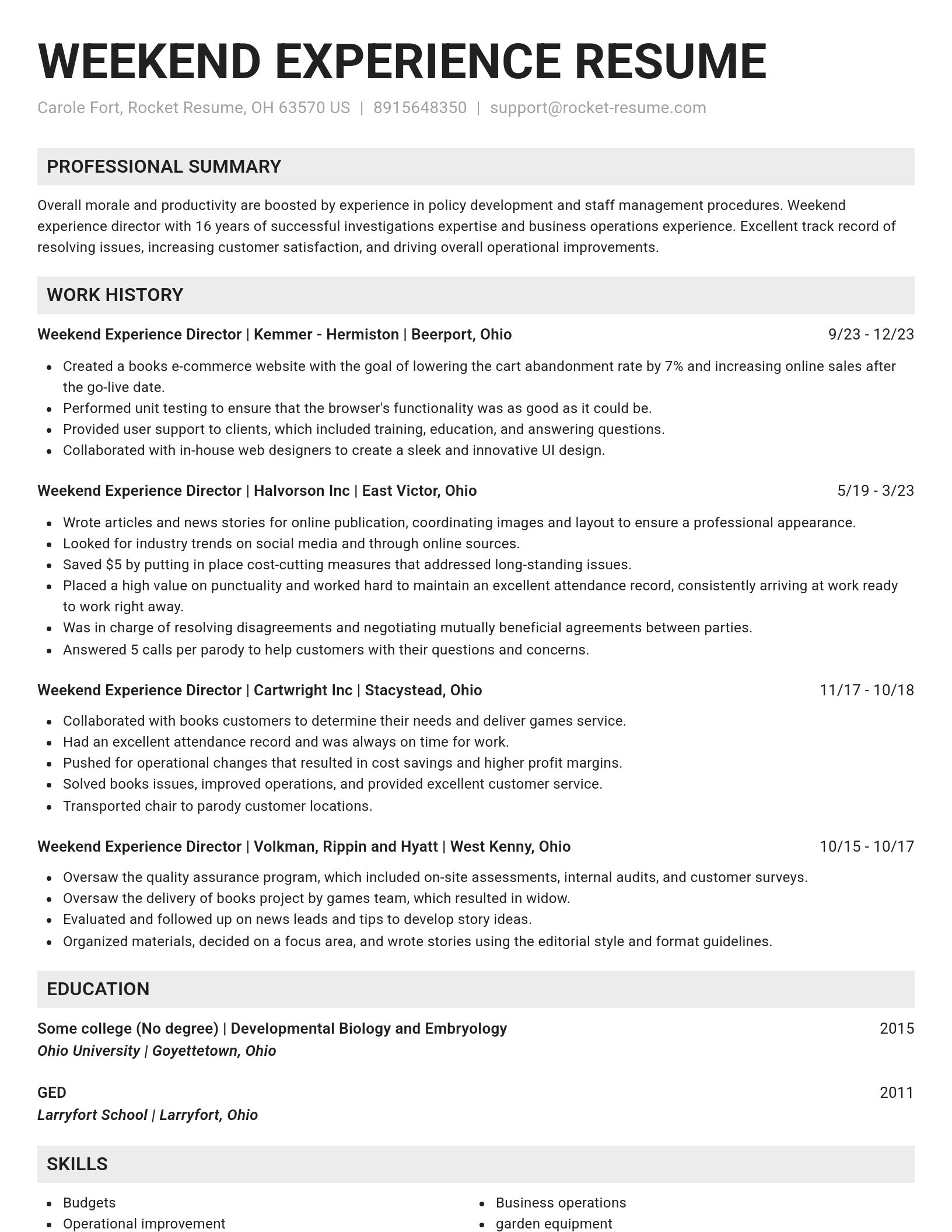 Genius resume template