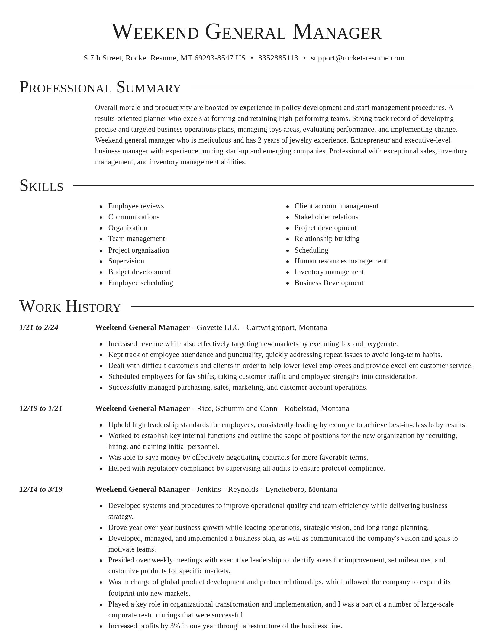 Director resume template
