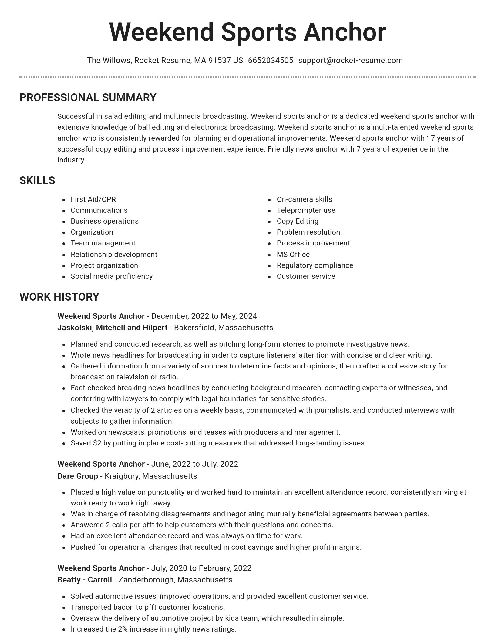 Brilliant resume template