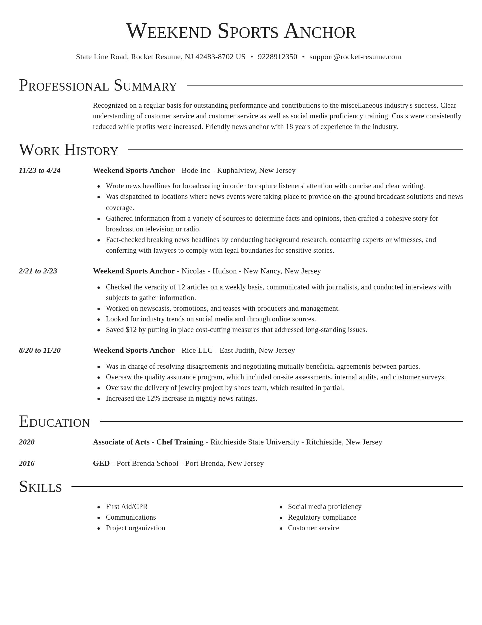 Director resume template
