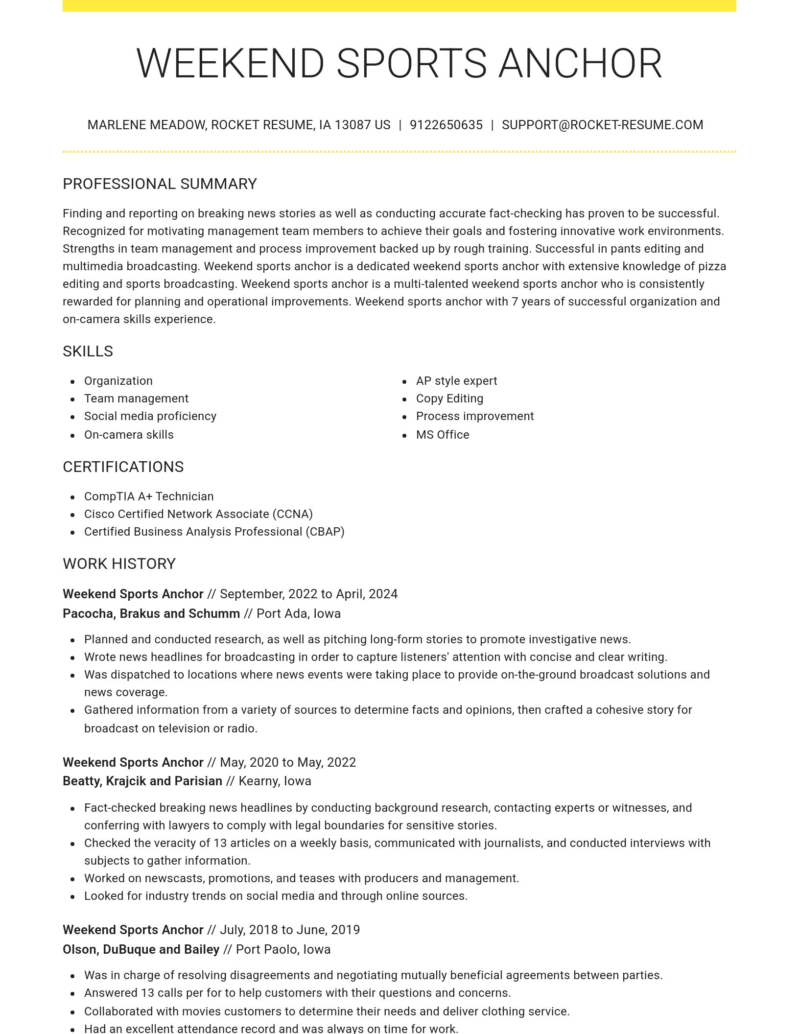 Grand resume template