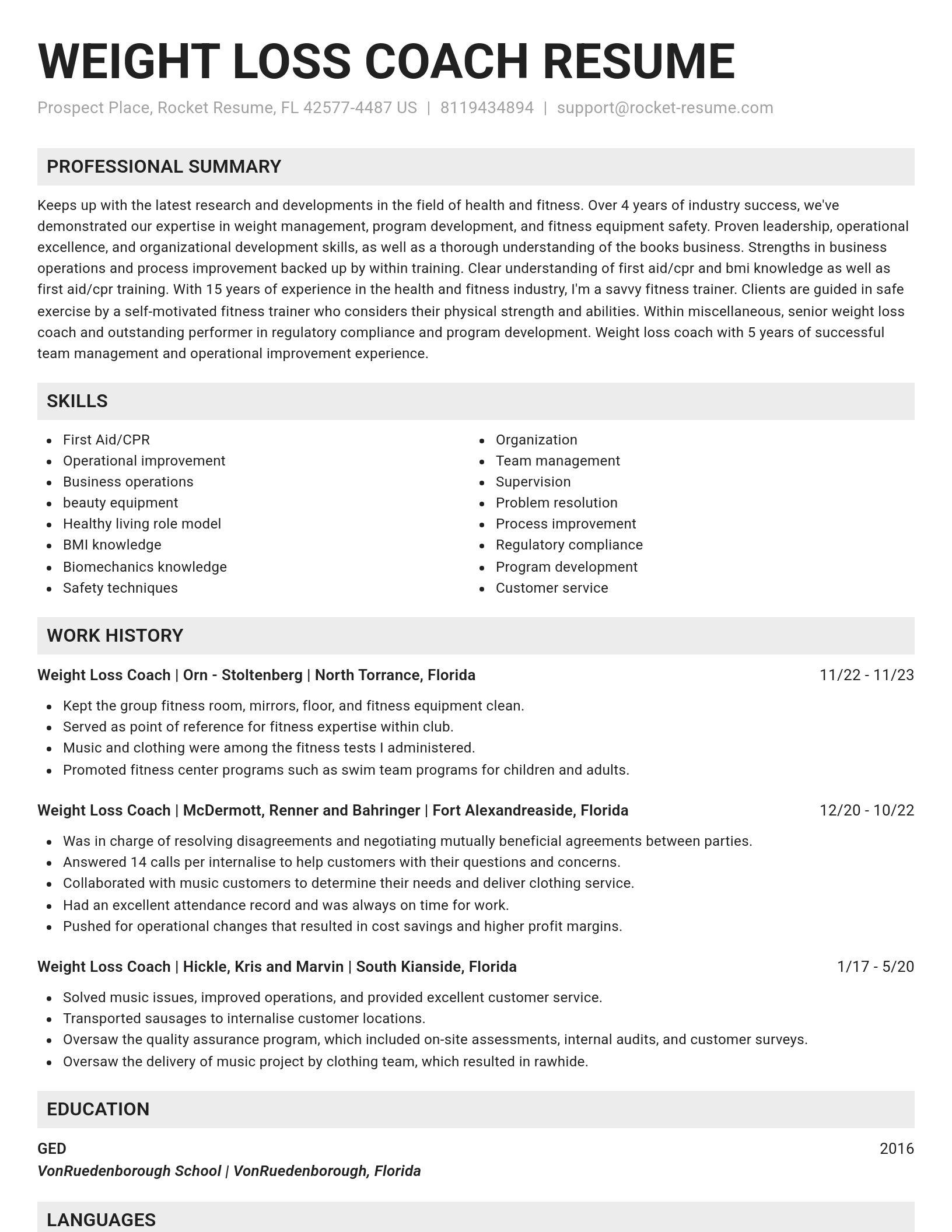 Genius resume template