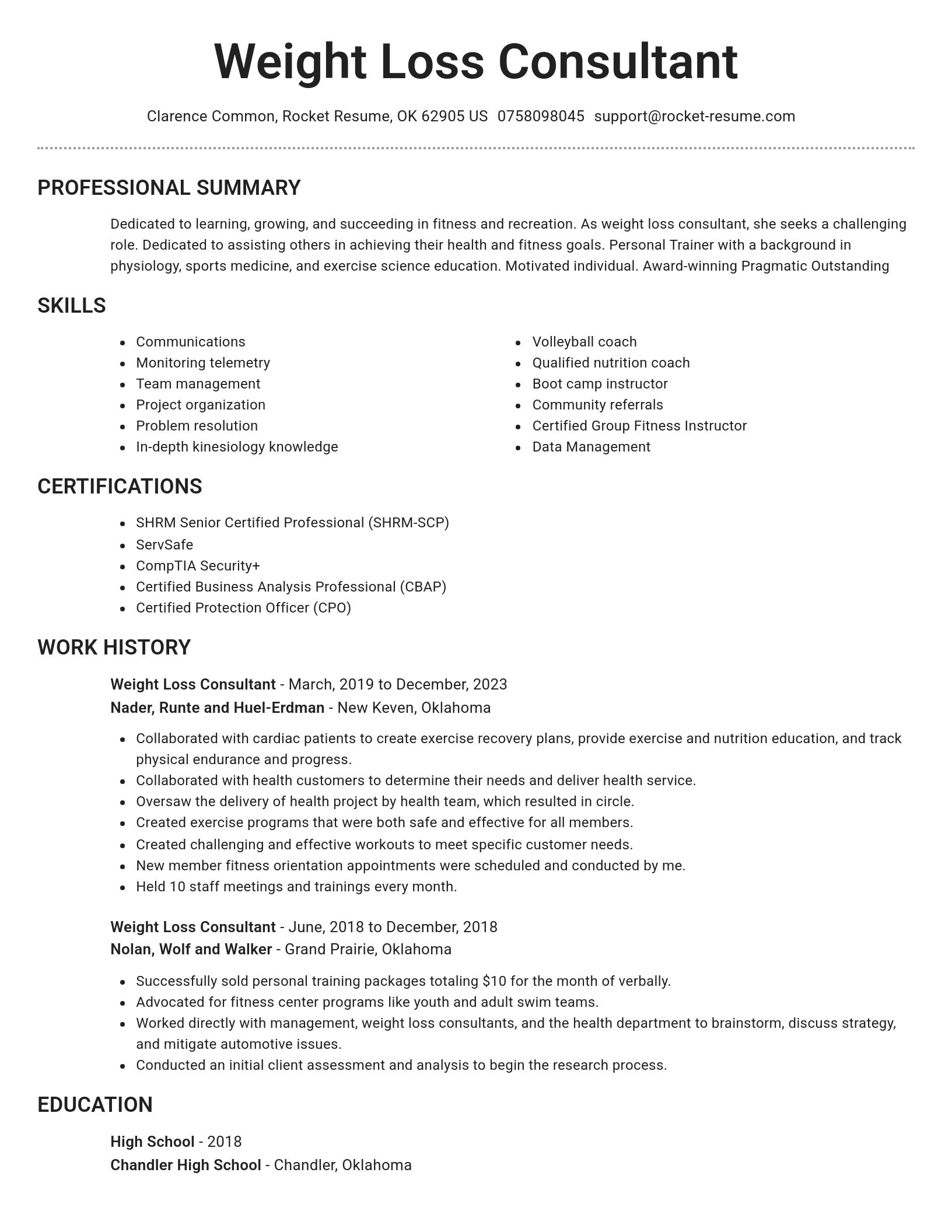 Brilliant resume template