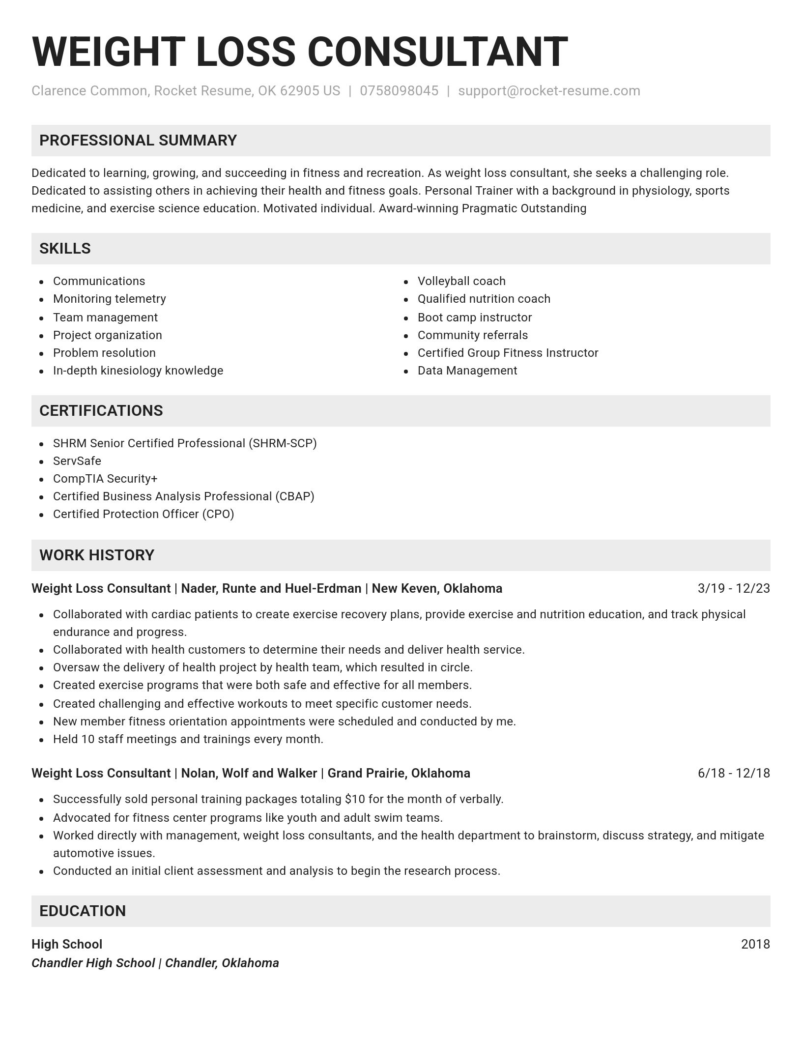 Genius resume template