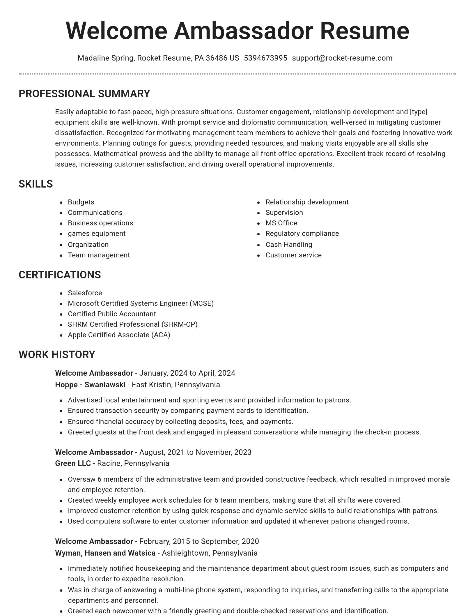 Brilliant resume template