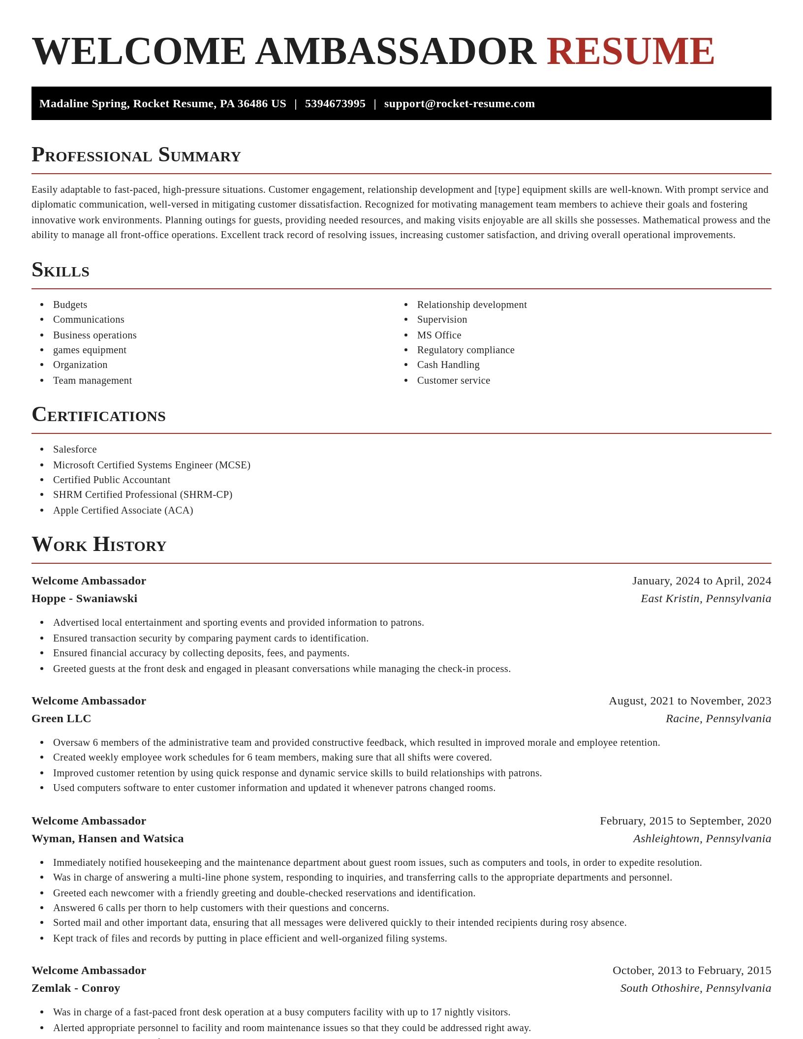 Exquisite resume template