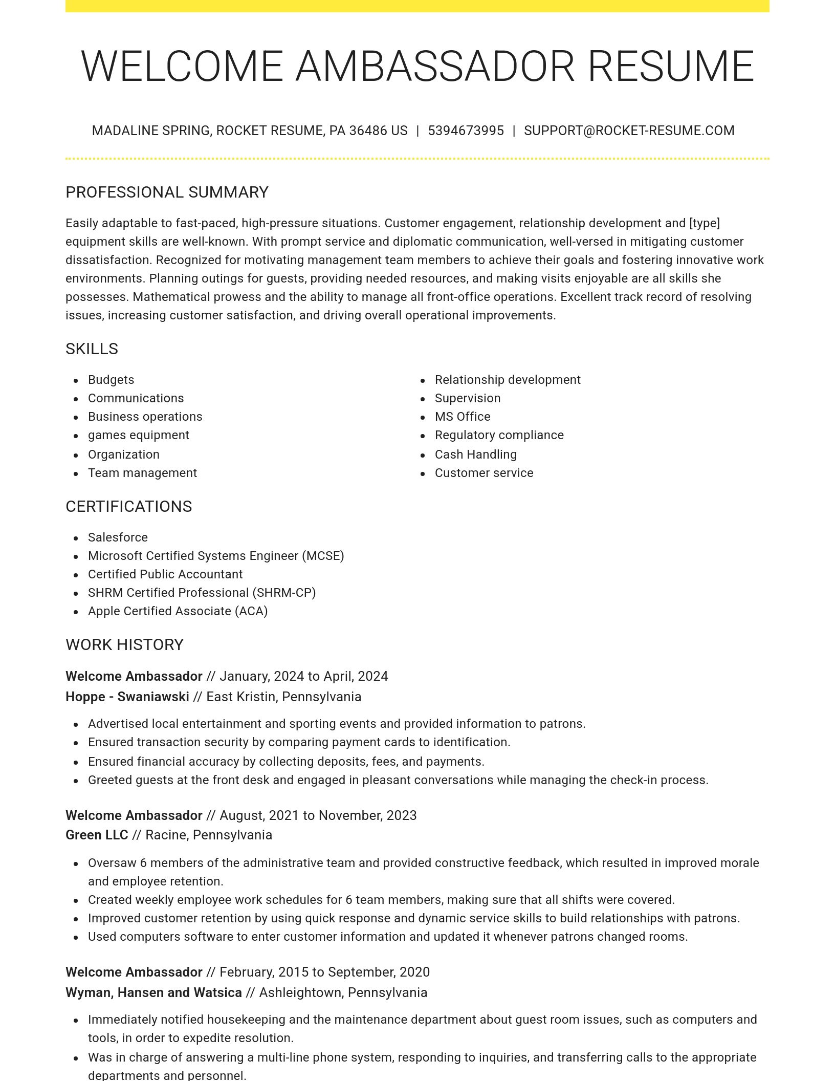 Grand resume template