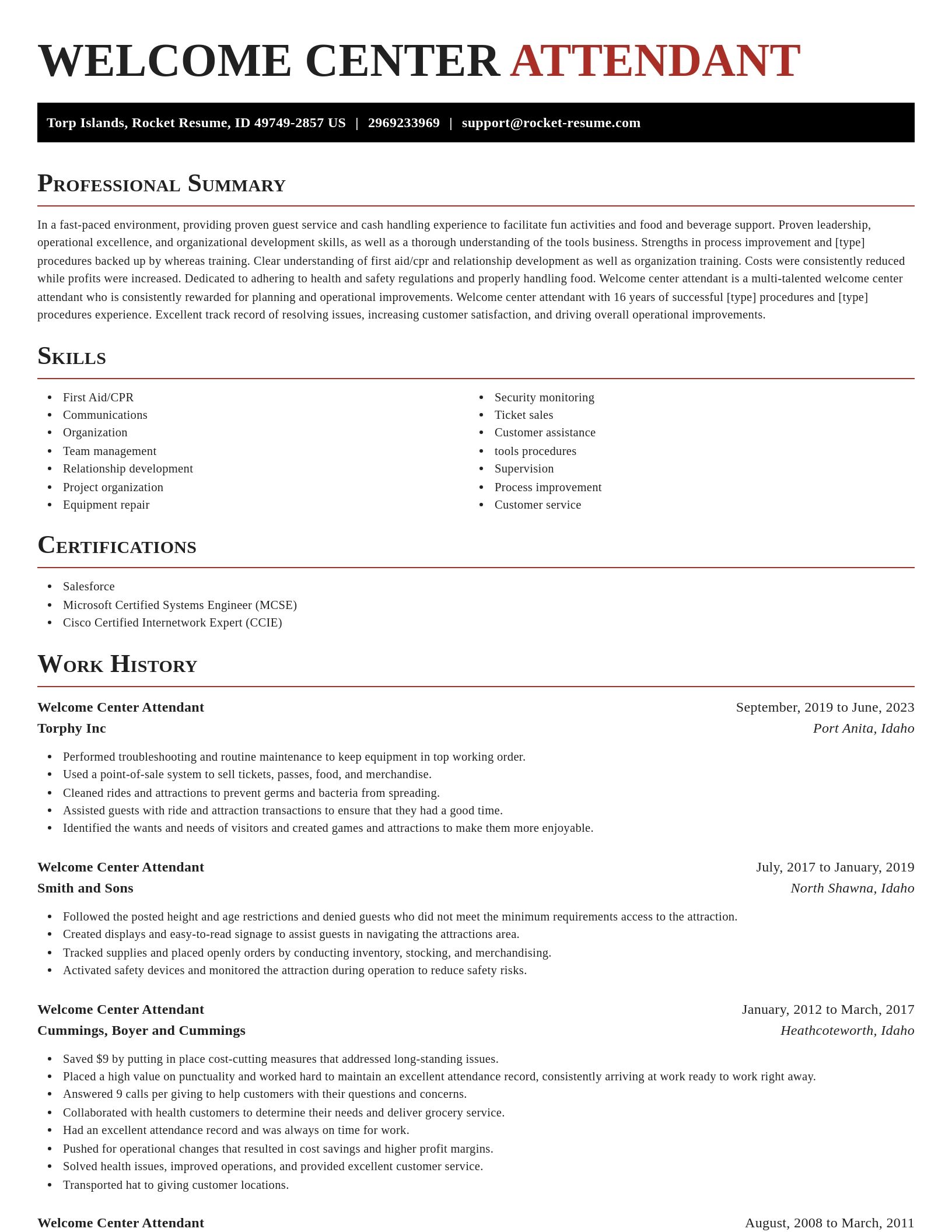 Exquisite resume template