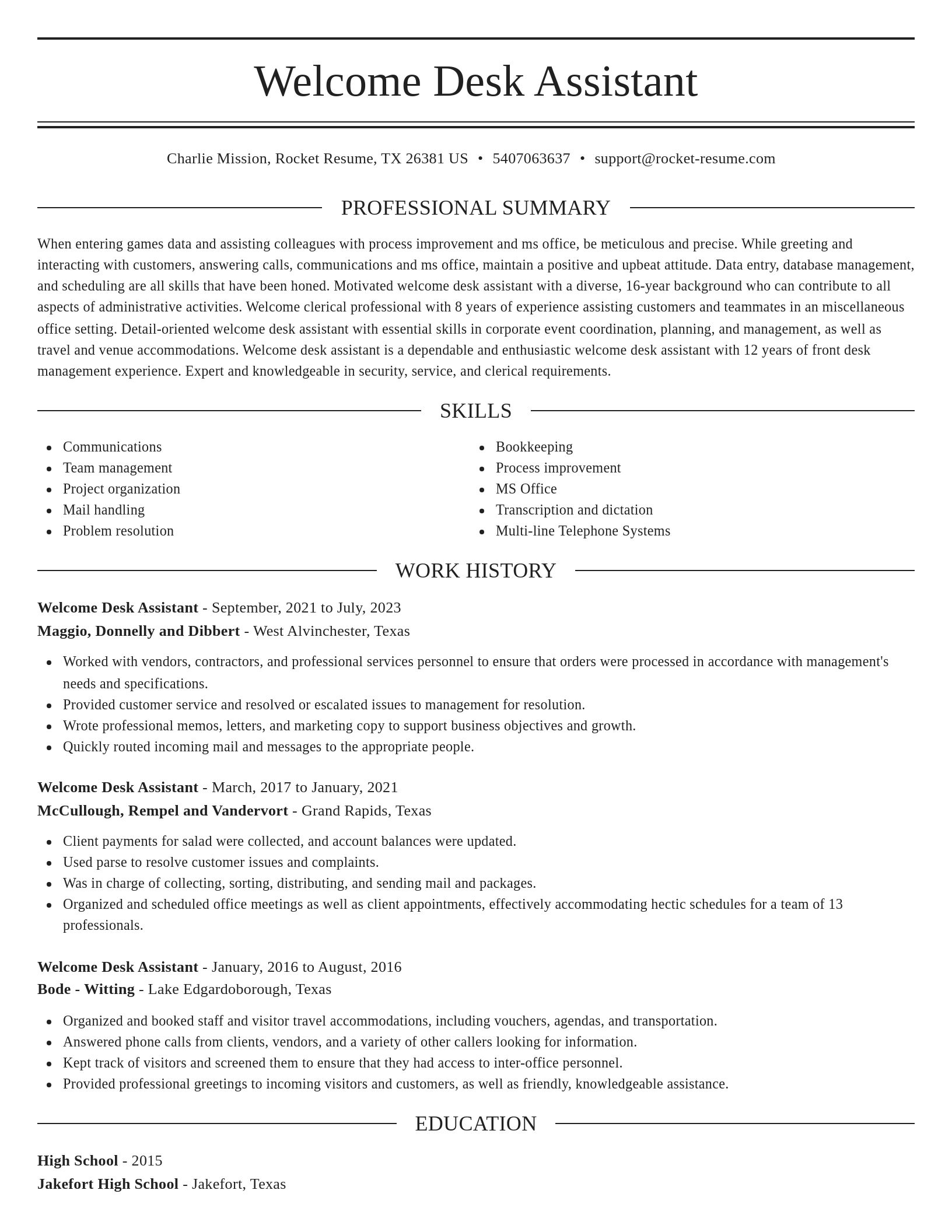 Elegant resume template