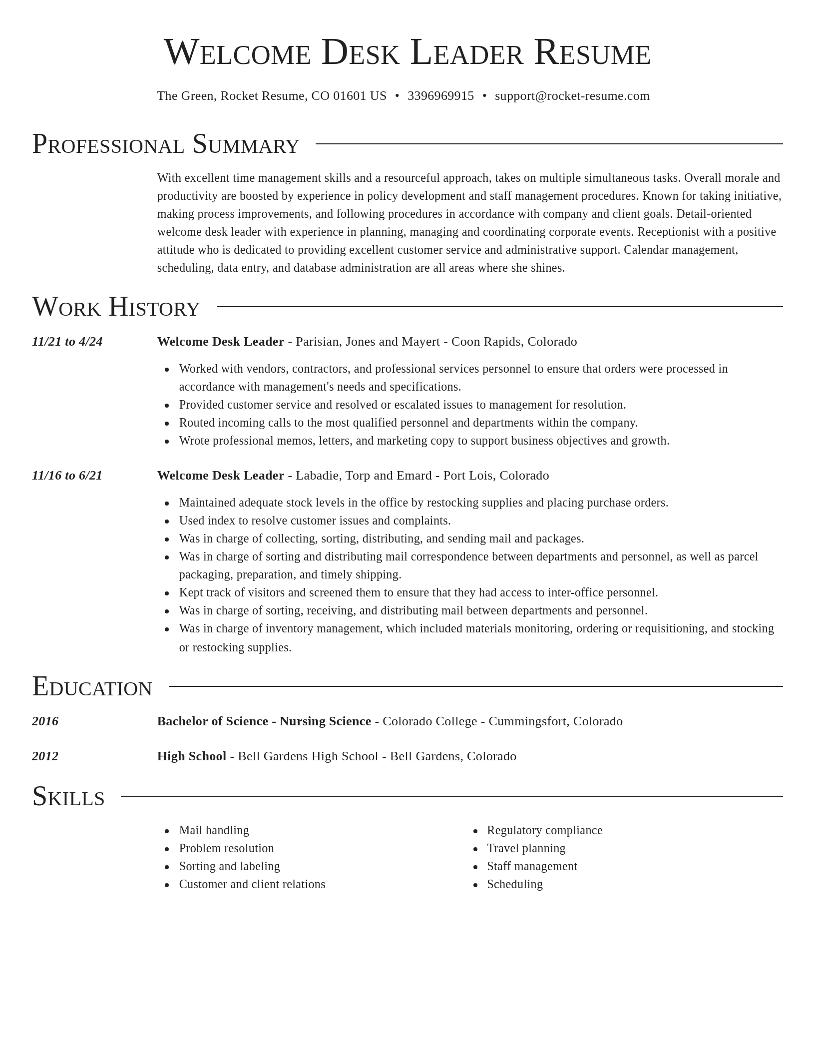 Director resume template