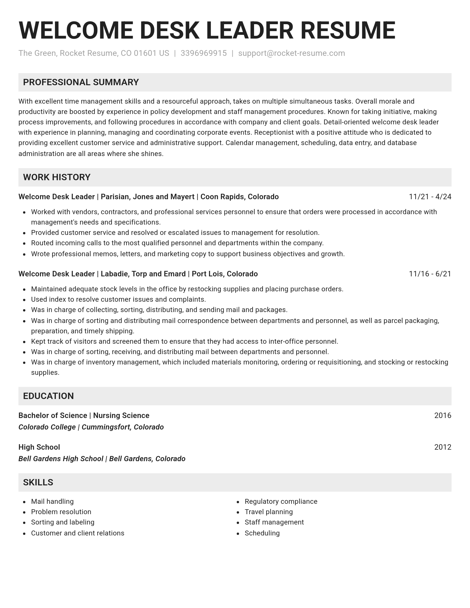 Genius resume template