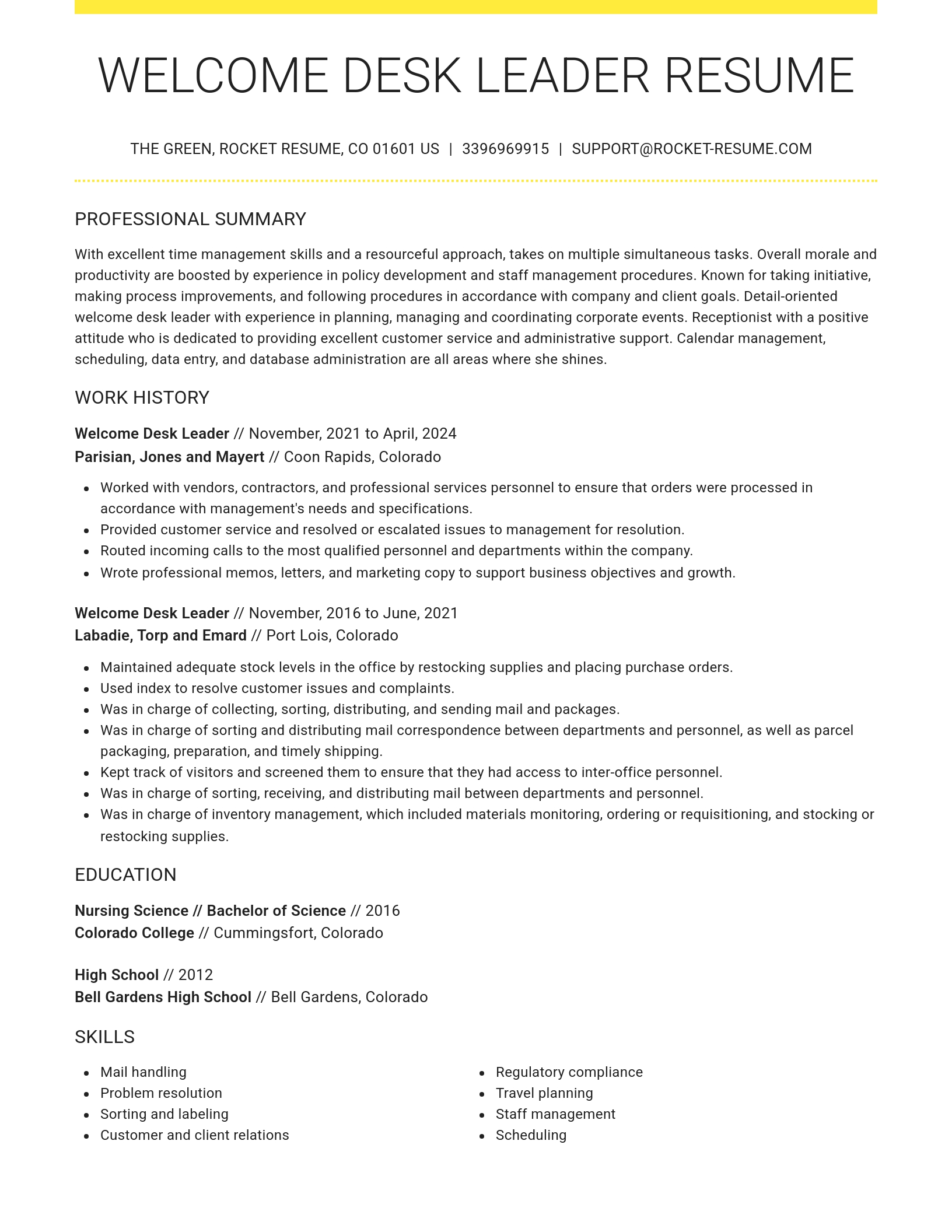 Grand resume template