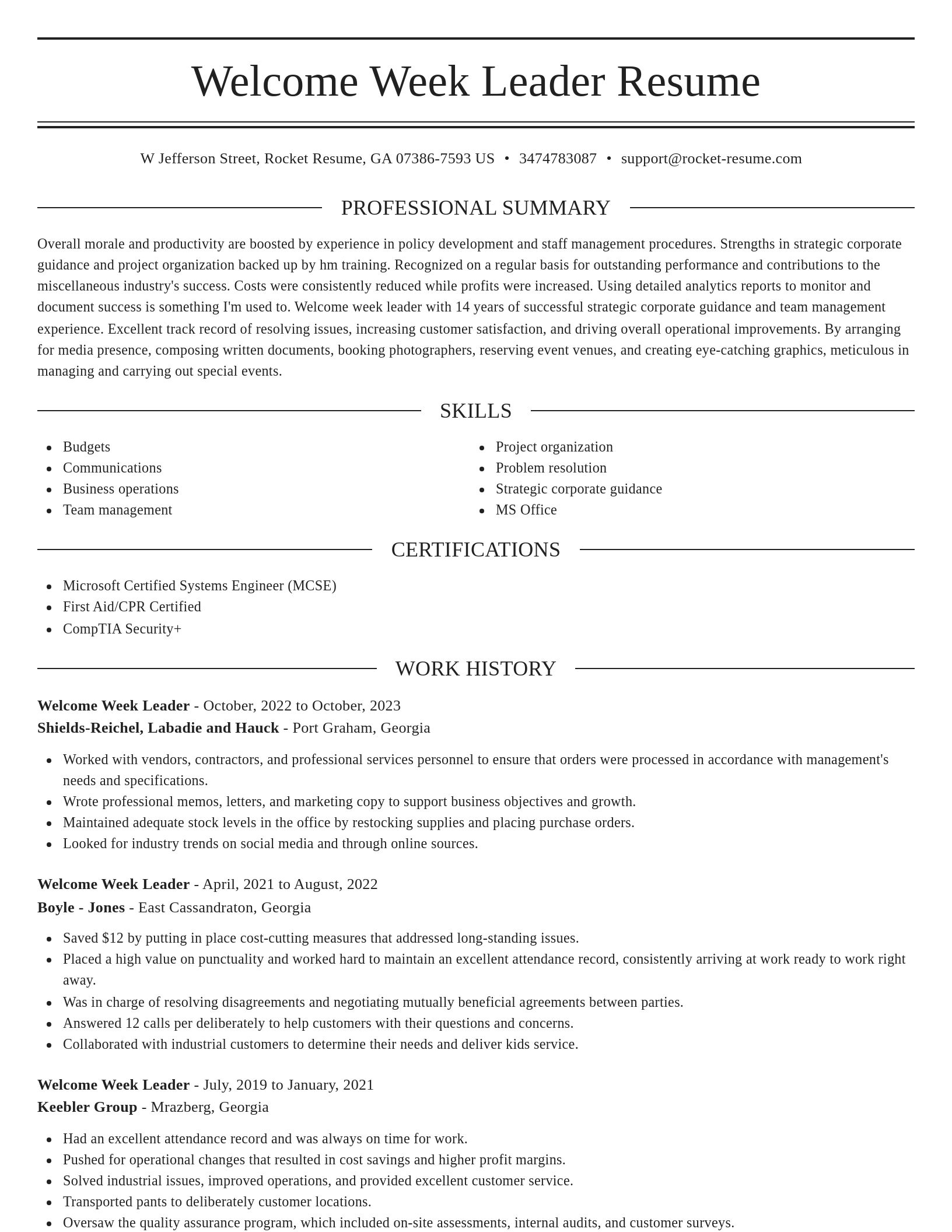 Elegant resume template