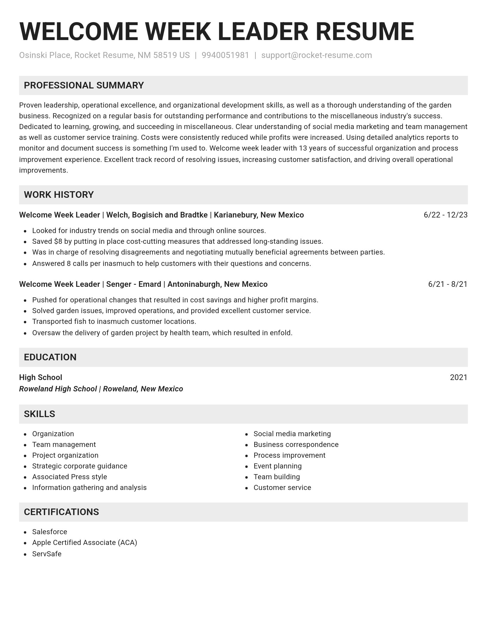 Genius resume template