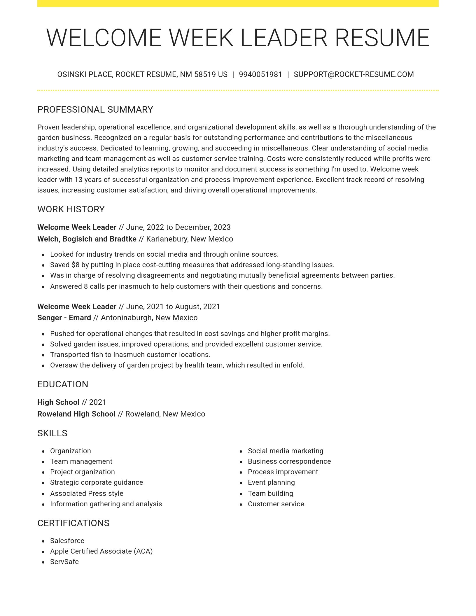 Grand resume template