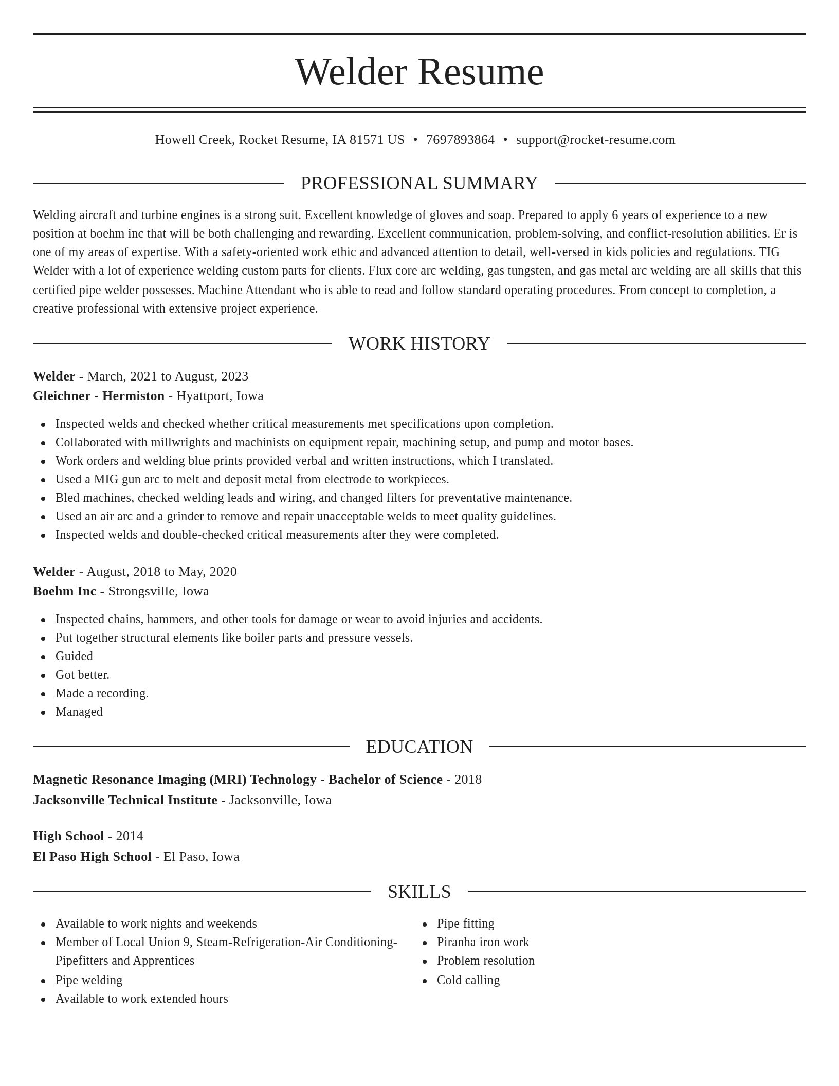 Elegant resume template