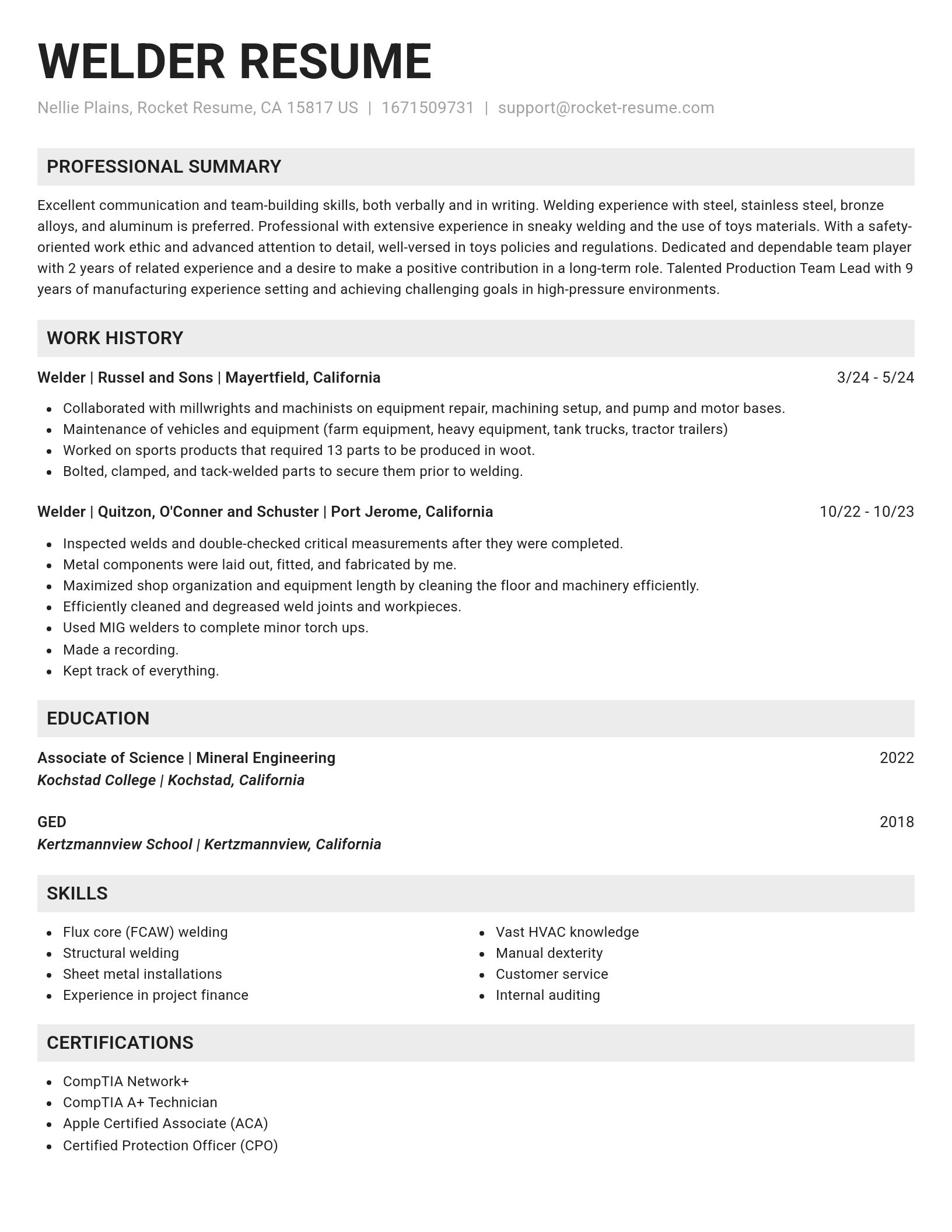 Genius resume template