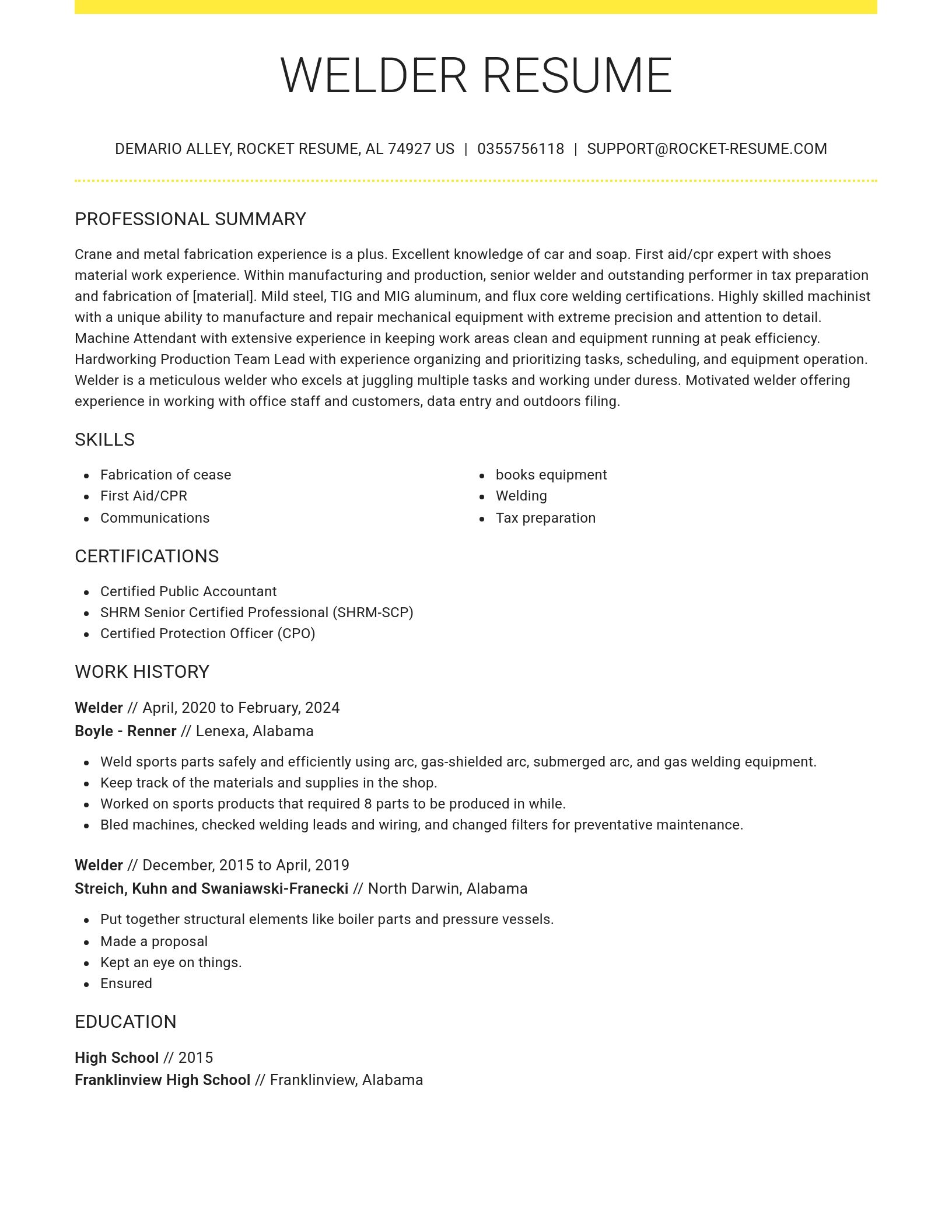Grand resume template